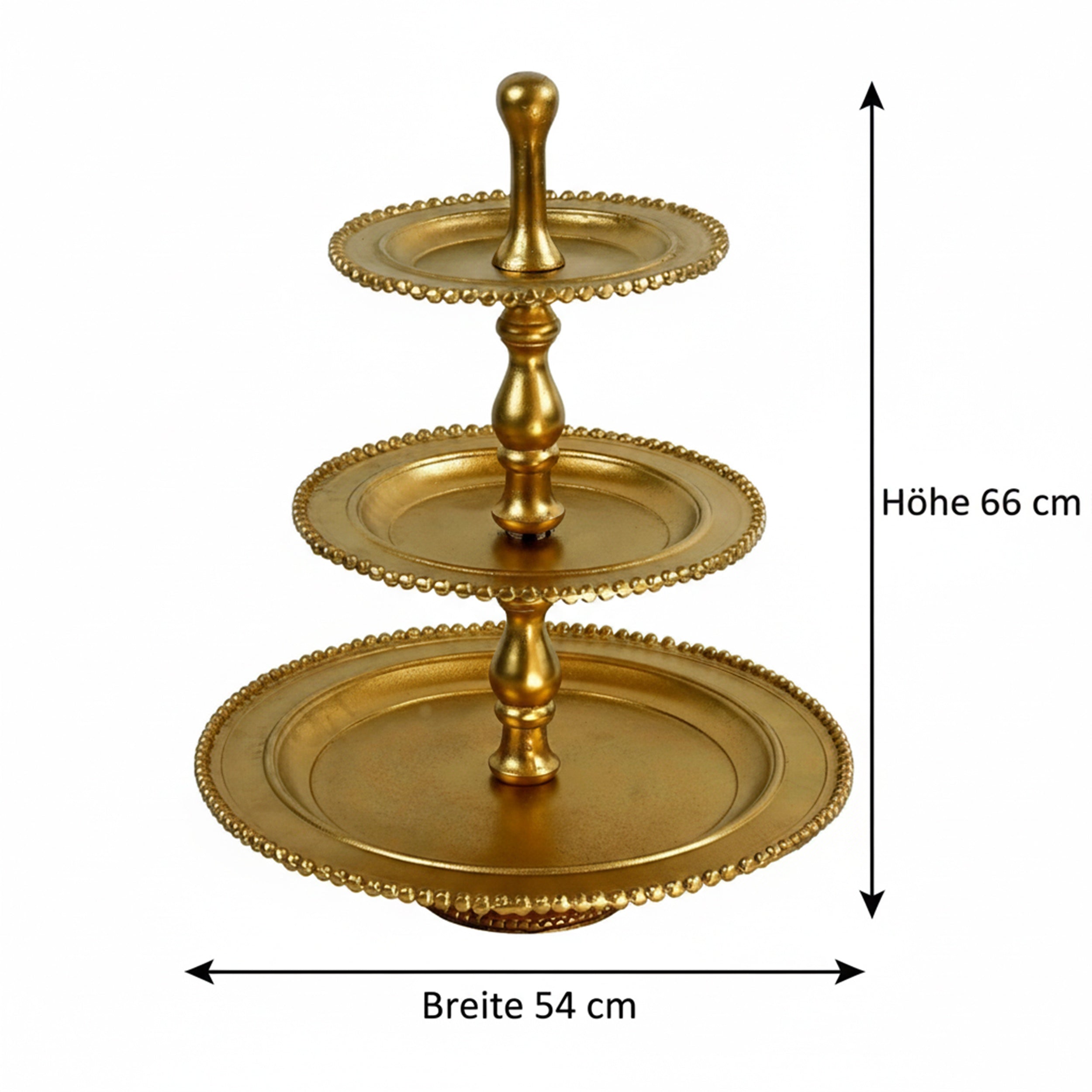 Etagere groß 3-stöckig – Deko Etagere in Gold oder Silber für Tisch, Sideboard & Festtafel