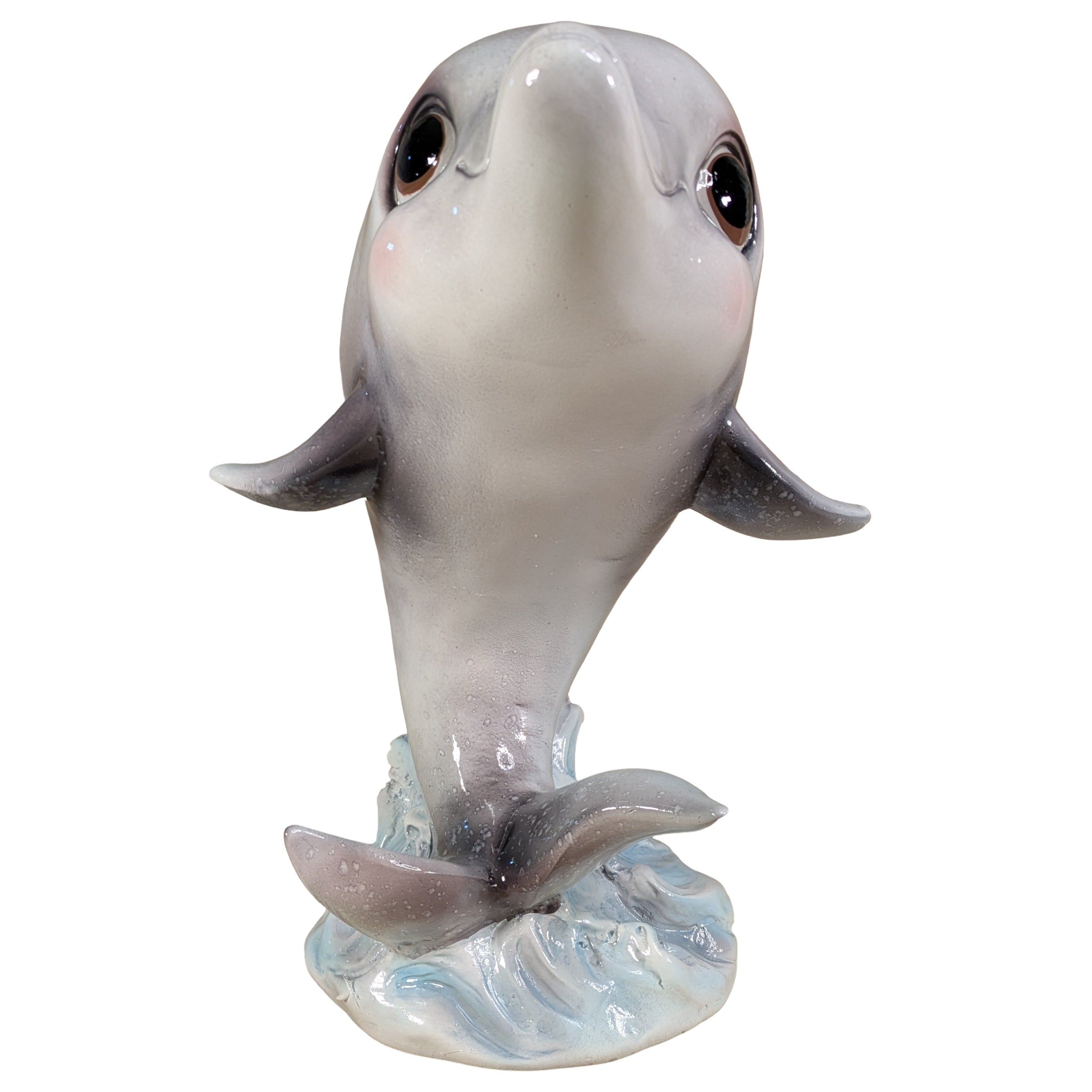 Delfin Figur glänzend klein & groß für maritime Deko innen & außen