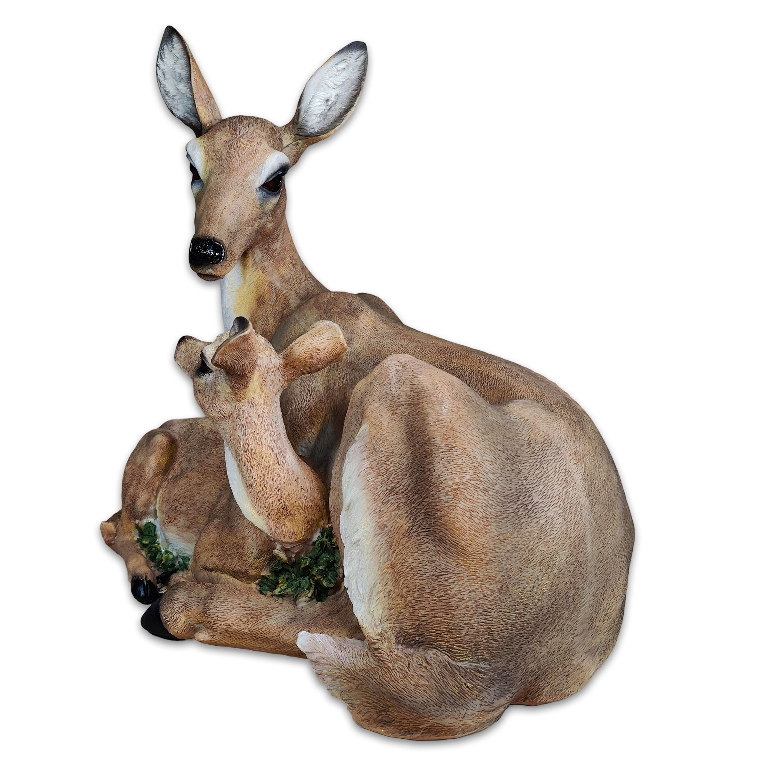 Reh Figur mit Rehkitz – detailreiches Deko Reh groß für innen & außen