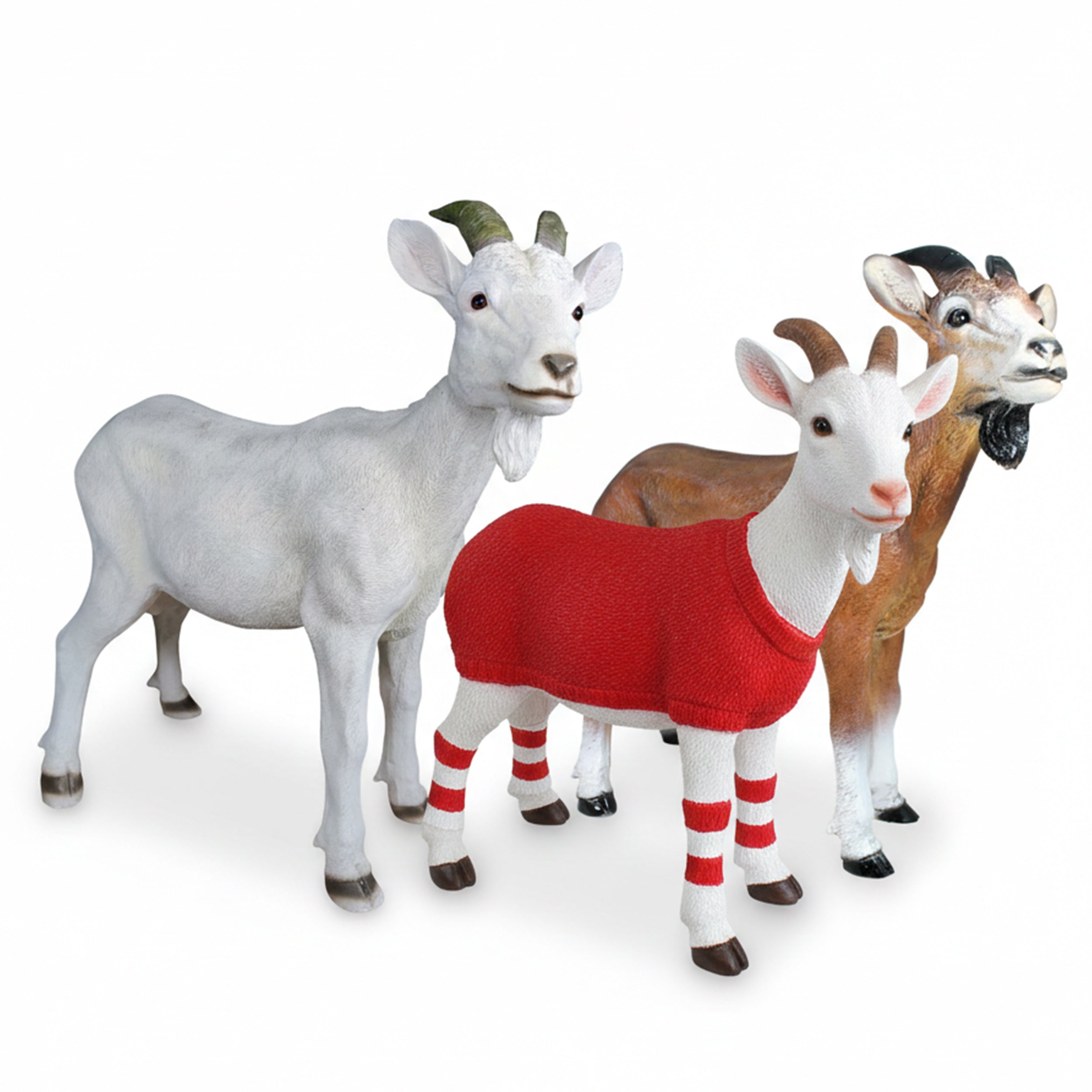 Ziegenbock Figur Bruce - Gartenfigur Ziege als Tierfigur Geißbock Deko für Garten, Terrasse & Hof