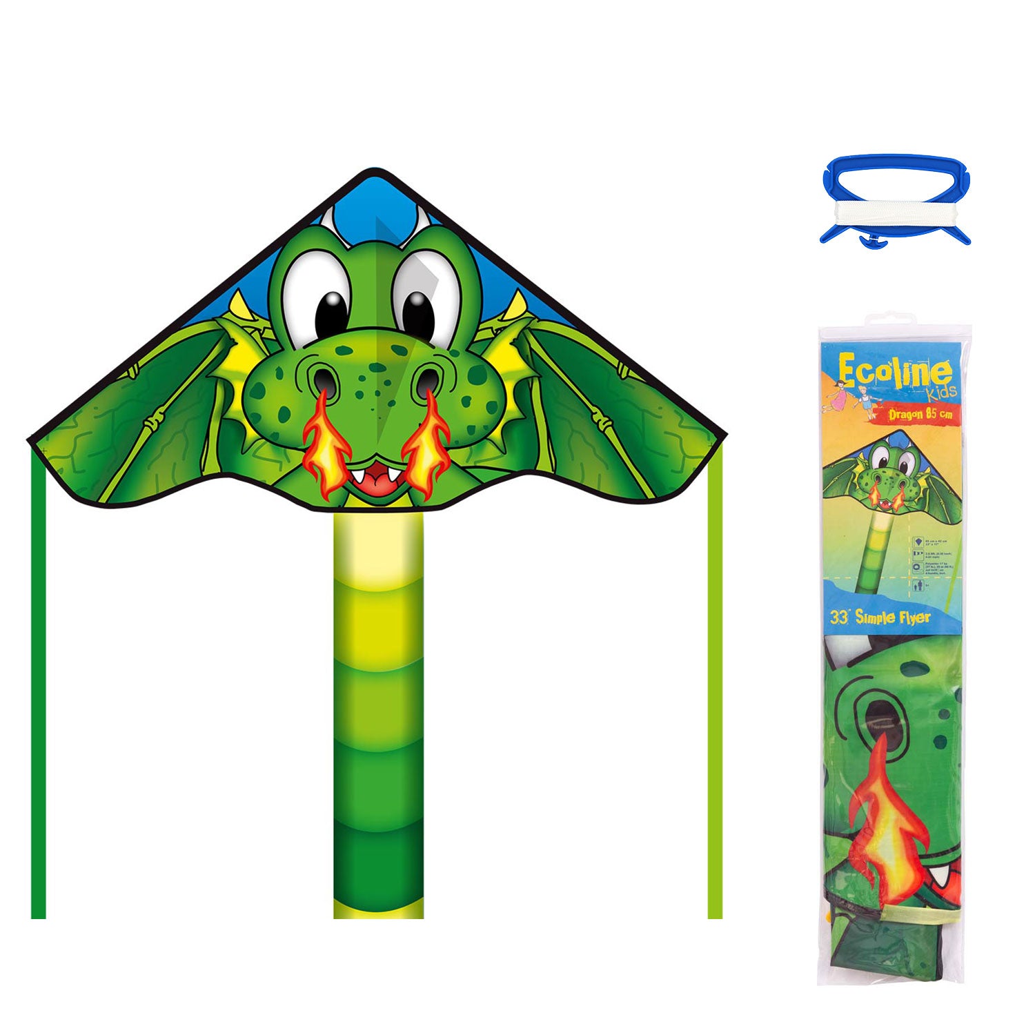 Kinderdrachen Einleiner Drachen HQ Simple Flyer Dragon 85 cm Flugdrache