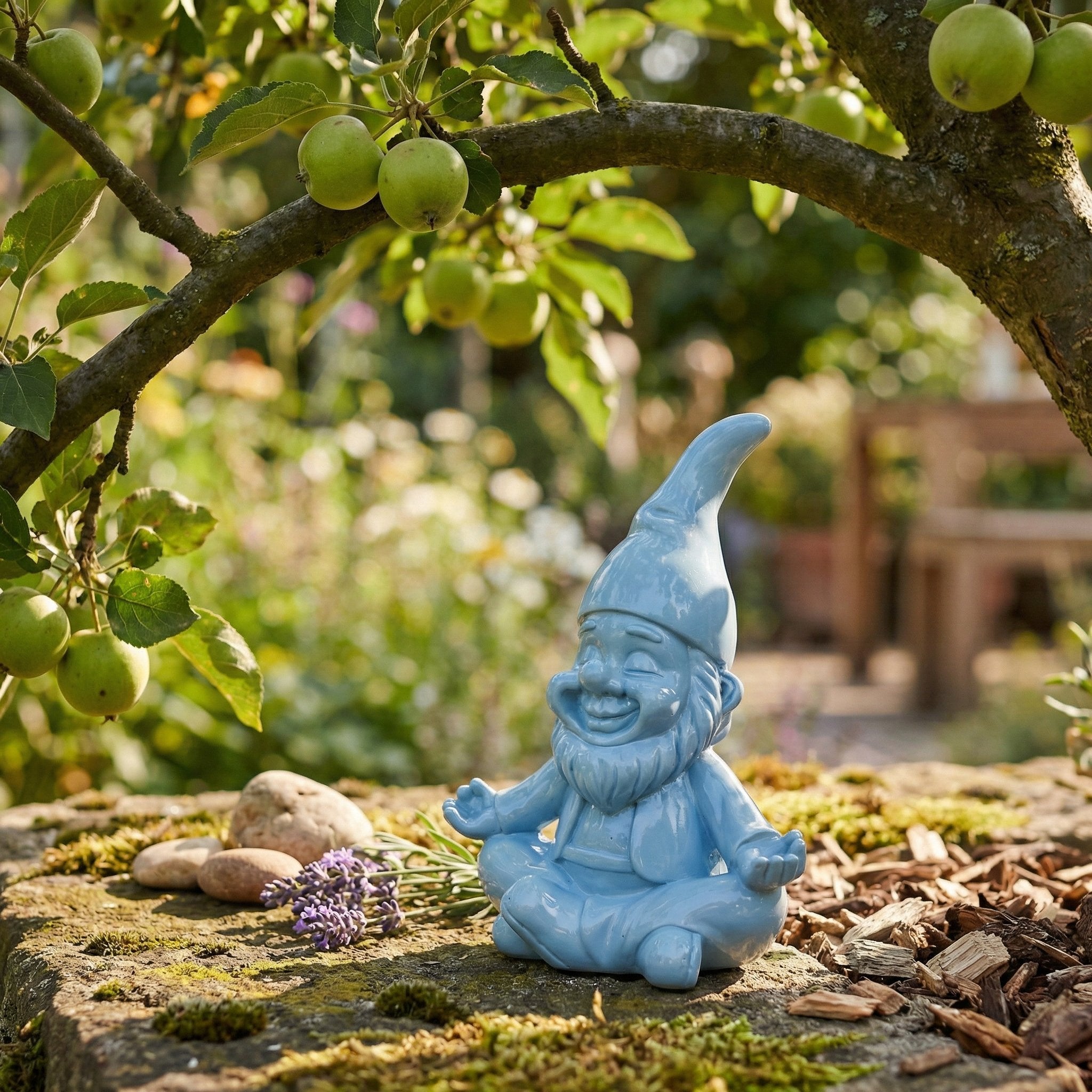 Yoga Gartenzwerg -GartenPoser- Zwerg Deko in Pastell Hochglanz 2 Größen 6 Farben (ZenPoser)