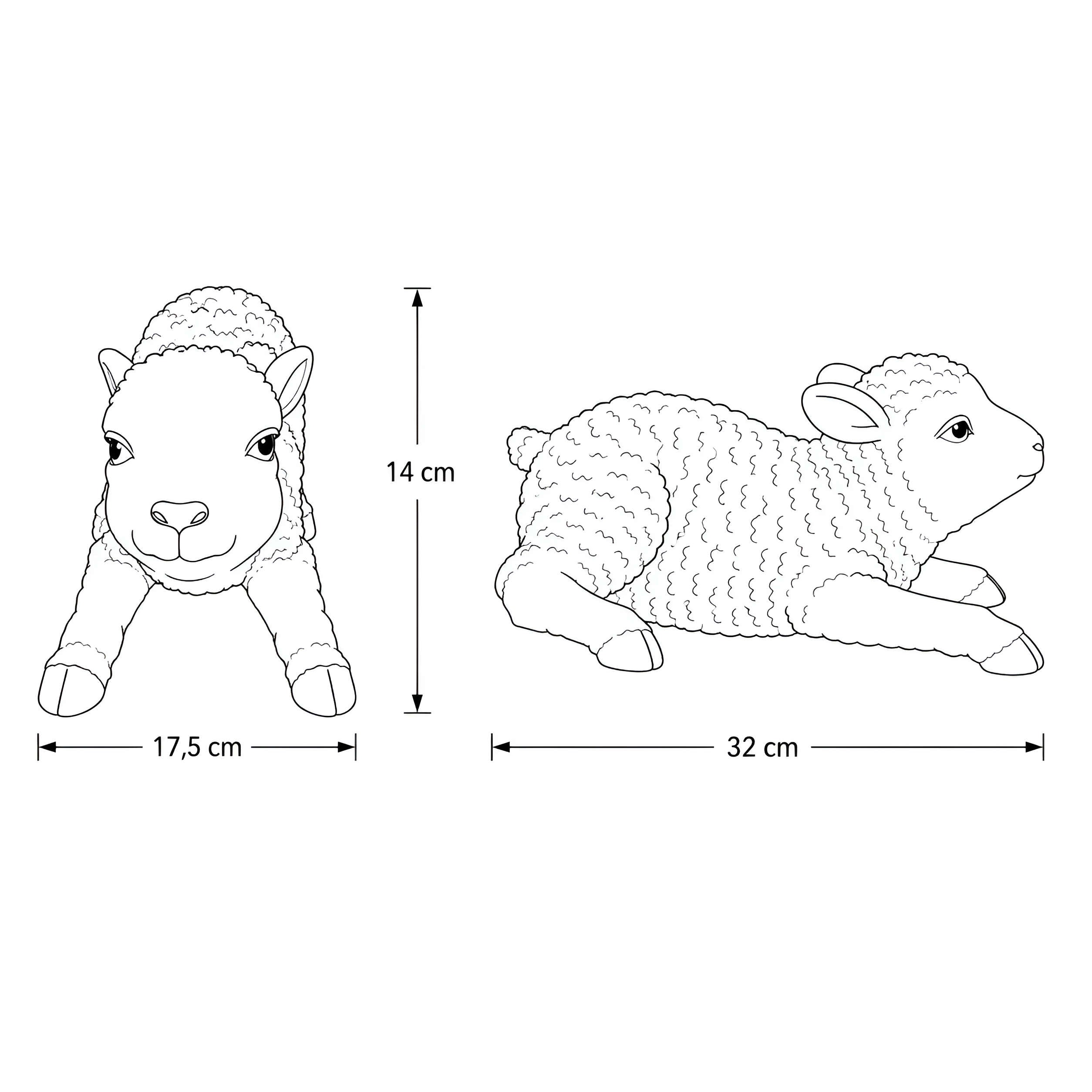Schaffiguren Lamm Figur Deko Schafe für Garten Gartenfigur Lamm Varianten