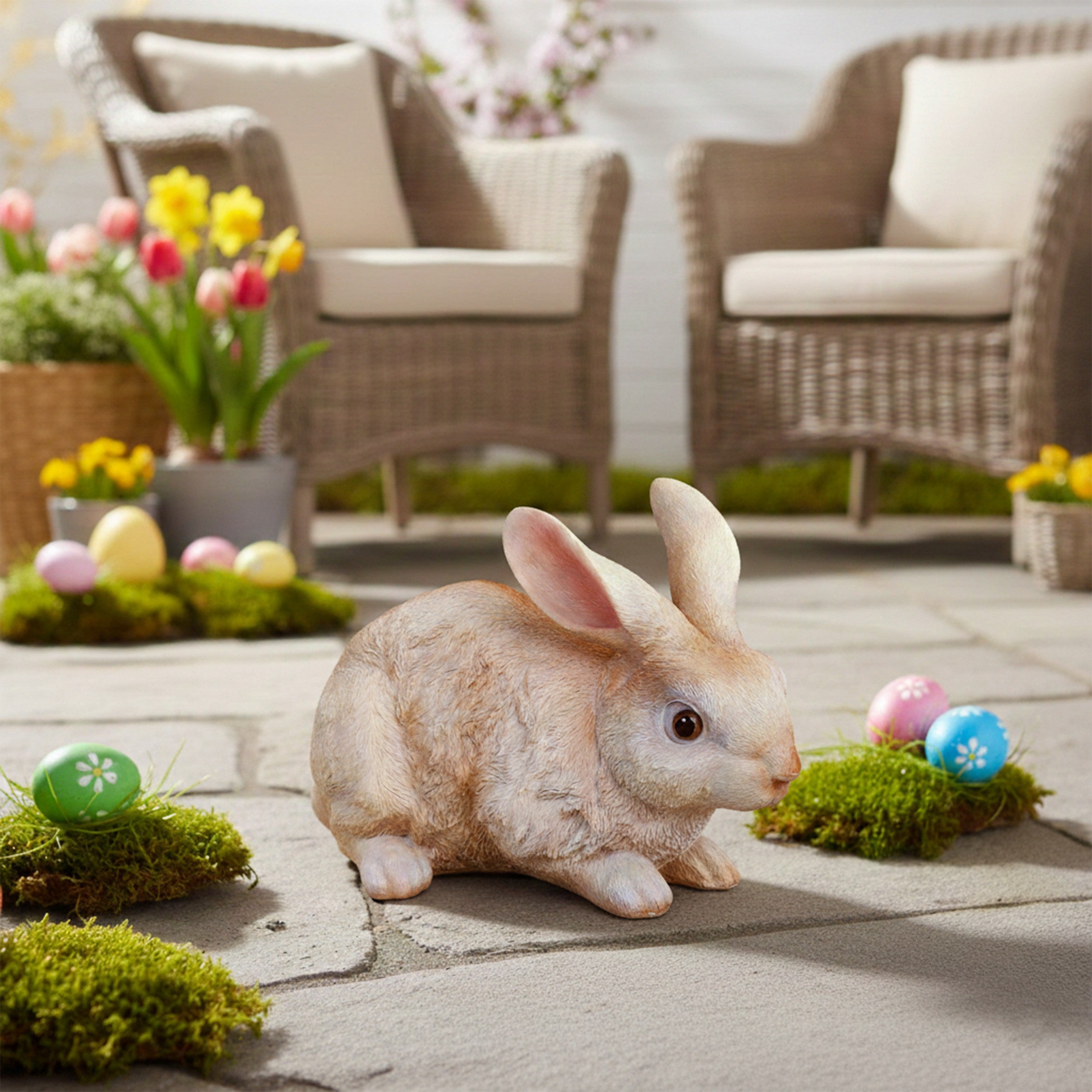 Hasenfigur Hasenfamilie – Deko Hase als Osterdeko Hase für Garten & Zuhause, Kind Mutter Vater