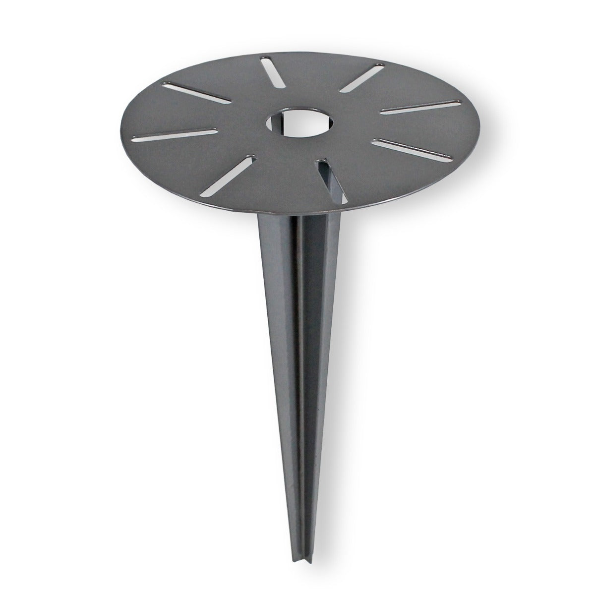 Universal Erdspieß kompakt für Gartenleuchte, Lampe & Gartensteckdose, pulverbeschichtet mit Kabelführung