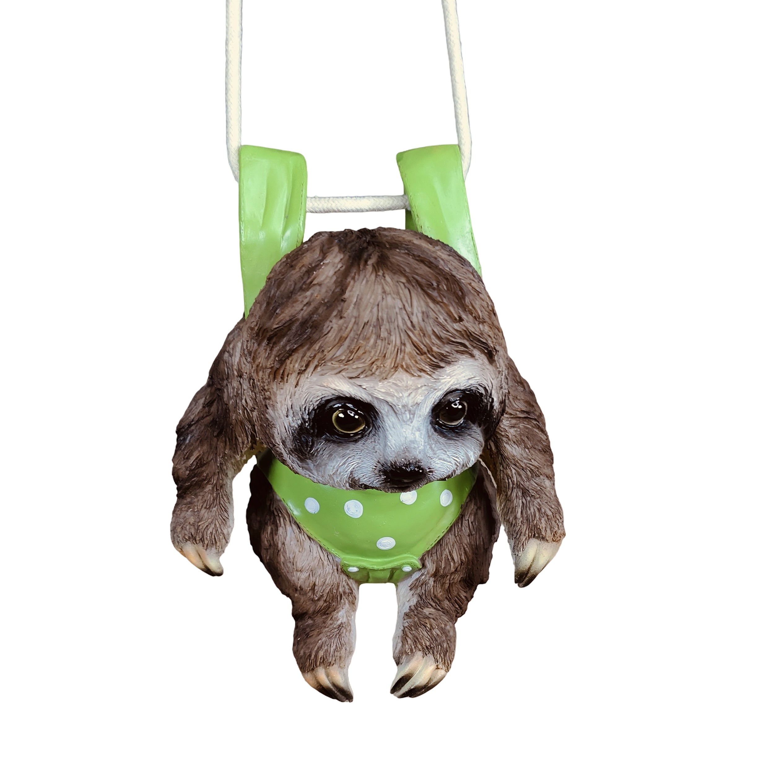 Faultier Figur hängend – Faultier Deko als lustige Gartenfigur zum Aufhängen in Gelb, Rosa oder Grün