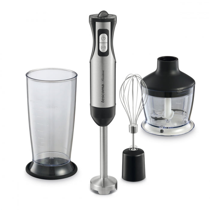 Stabmixer Edelstahl Pürierstab 800 Watt mit Zubehör Stabmixer Set Tescoma President