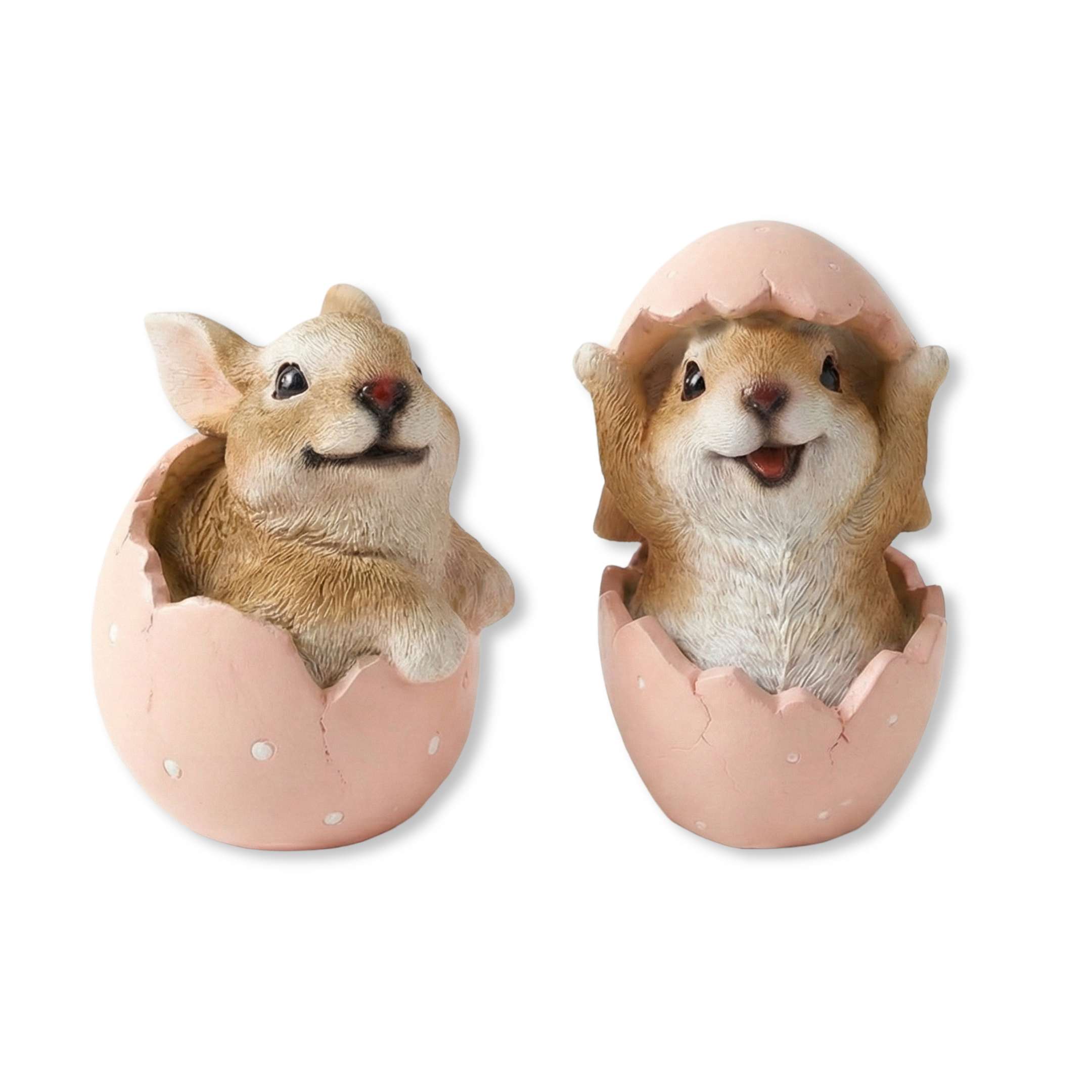 Hasenfigur im Ei als Deko Hase - Osterhase Figur für Osterdeko, Frühlingsdeko & Ostern zu Hause