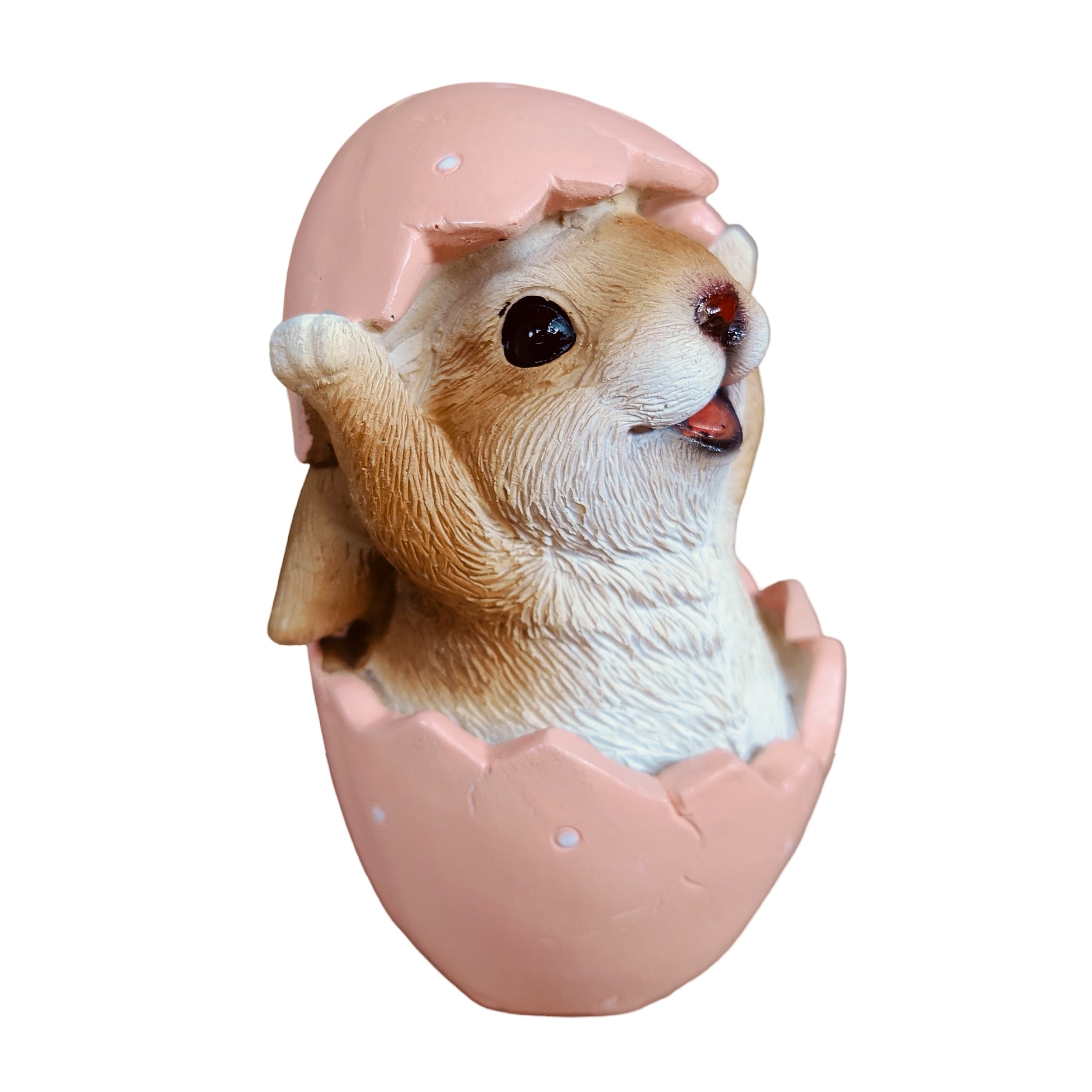Hasenfigur im Ei als Deko Hase - Osterhase Figur für Osterdeko, Frühlingsdeko & Ostern zu Hause