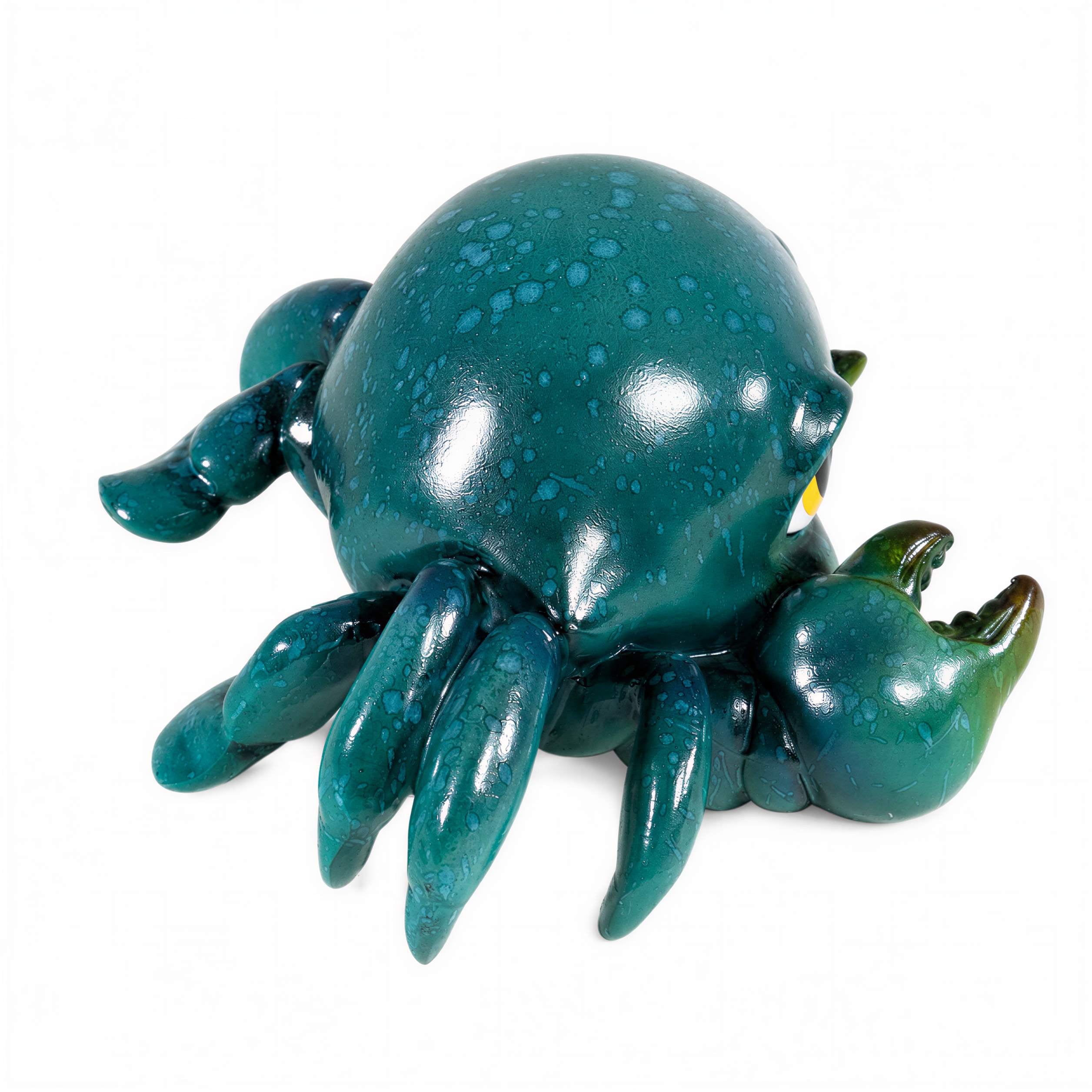 GlossiBande Krabbe Figur glänzend Deko Krabbe groß oder klein in Blau und Orange