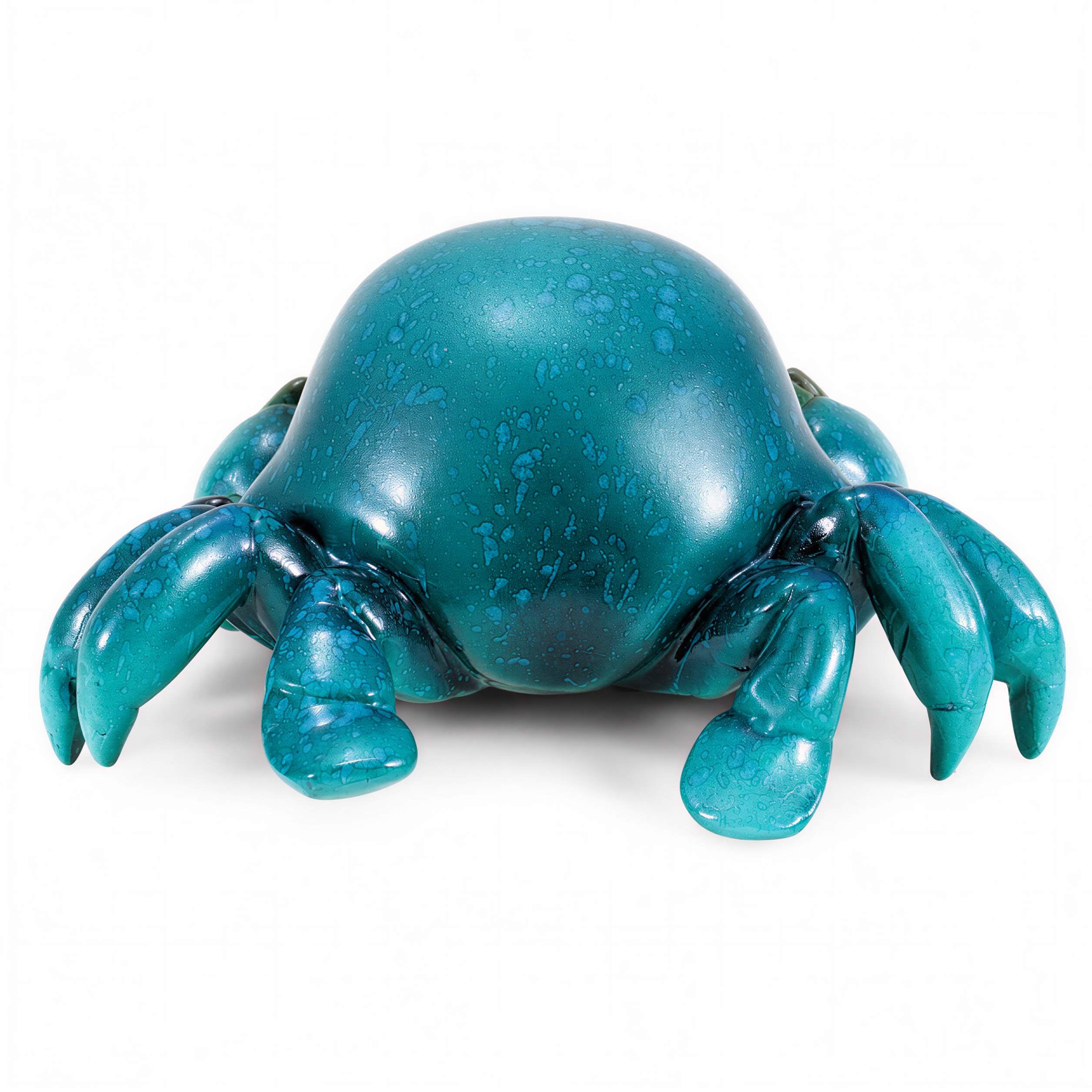 GlossiBande Krabbe Figur glänzend Deko Krabbe groß oder klein in Blau und Orange