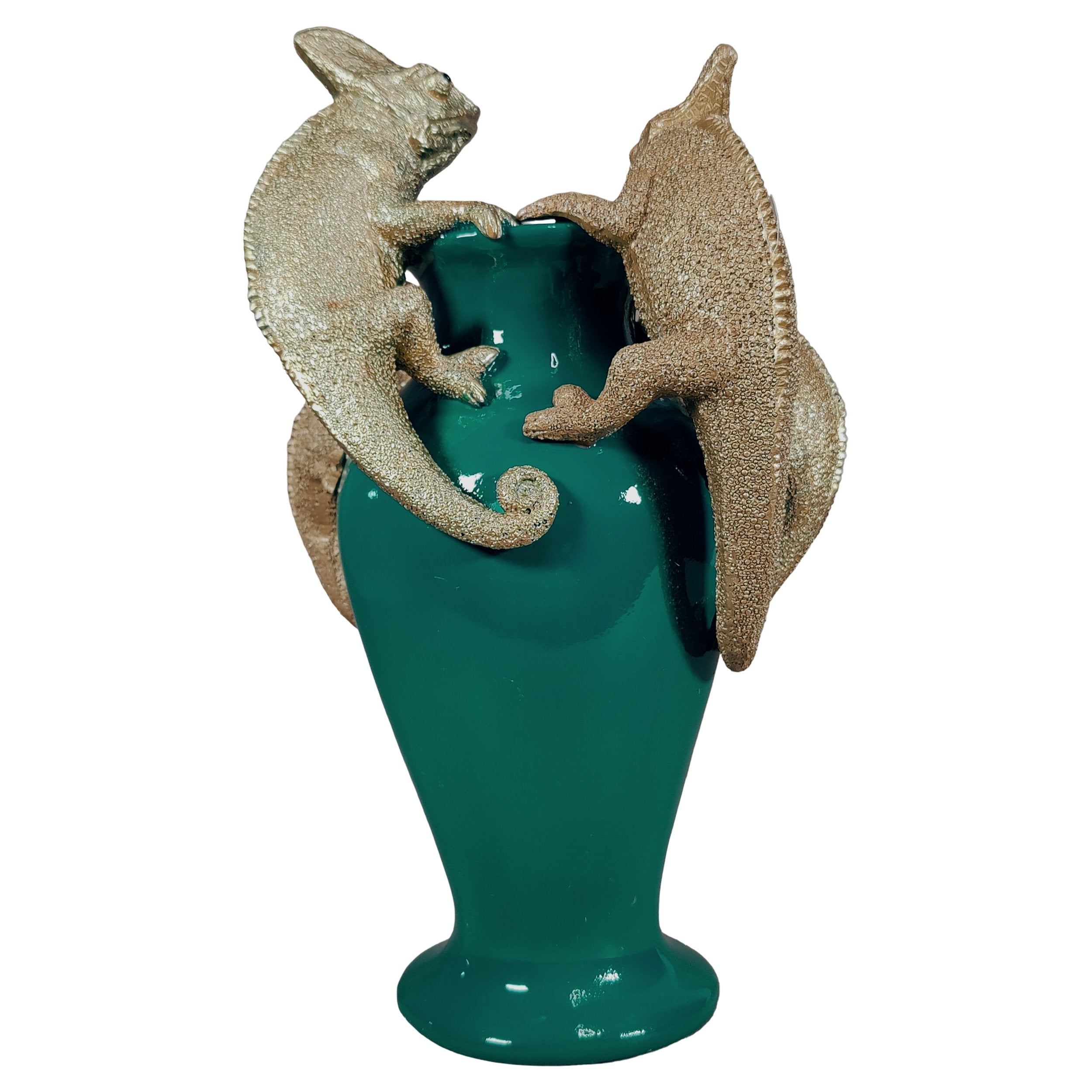 Kunstblumen Vase Deko Vase modern – Designer Vasen mit Tieren Papagei Affe Echse Tischdeko Vase bunt