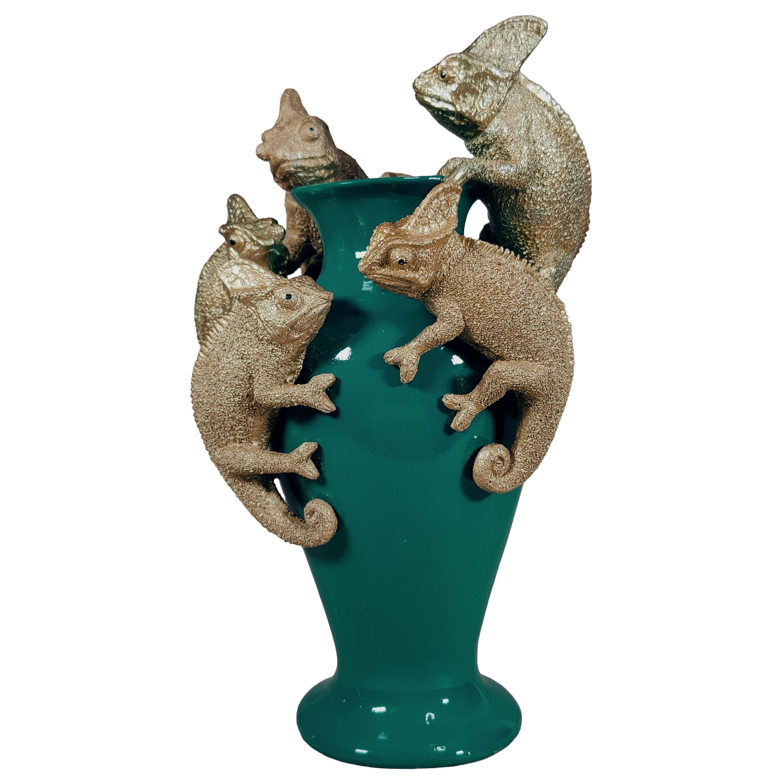 Kunstblumen Vase Deko Vase modern – Designer Vasen mit Tieren Papagei Affe Echse Tischdeko Vase bunt