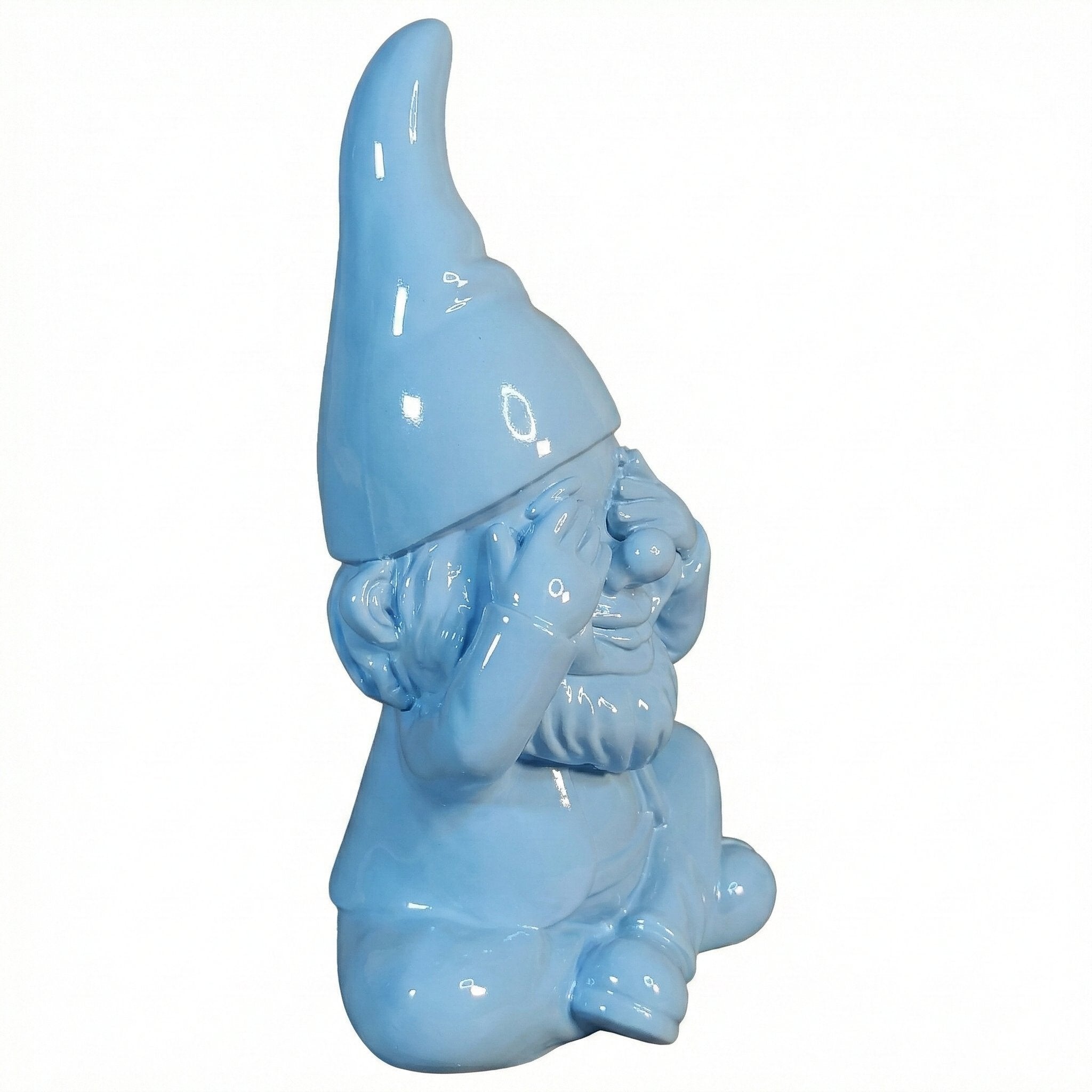 Gartenzwerg nichts sehen -GartenPoser- Zwerg Deko in Pastell Hochglanz 2 Größen 6 Farben (BlindPoser)