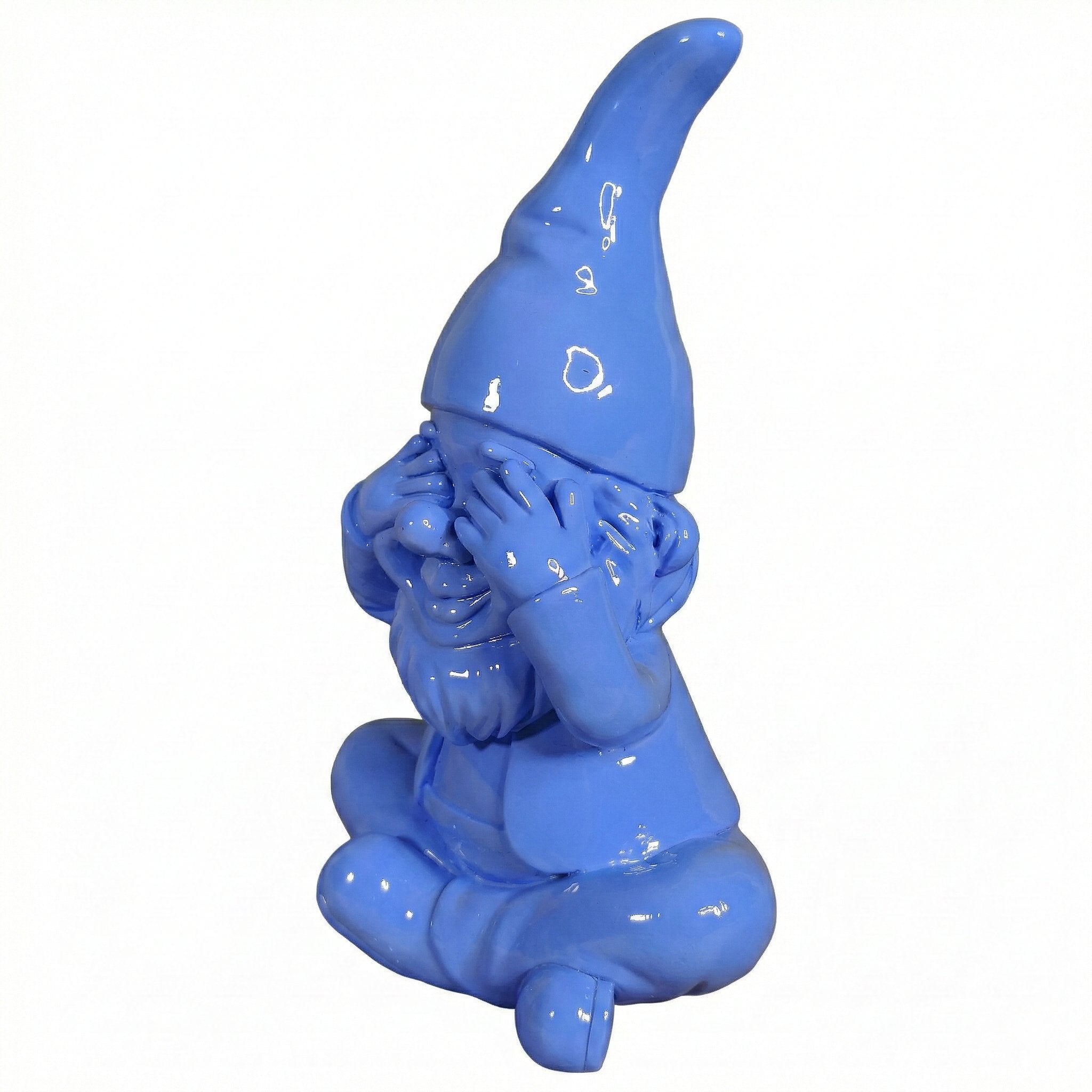 Gartenzwerg nichts sehen -GartenPoser- Zwerg Deko in Pastell Hochglanz 2 Größen 6 Farben (BlindPoser)