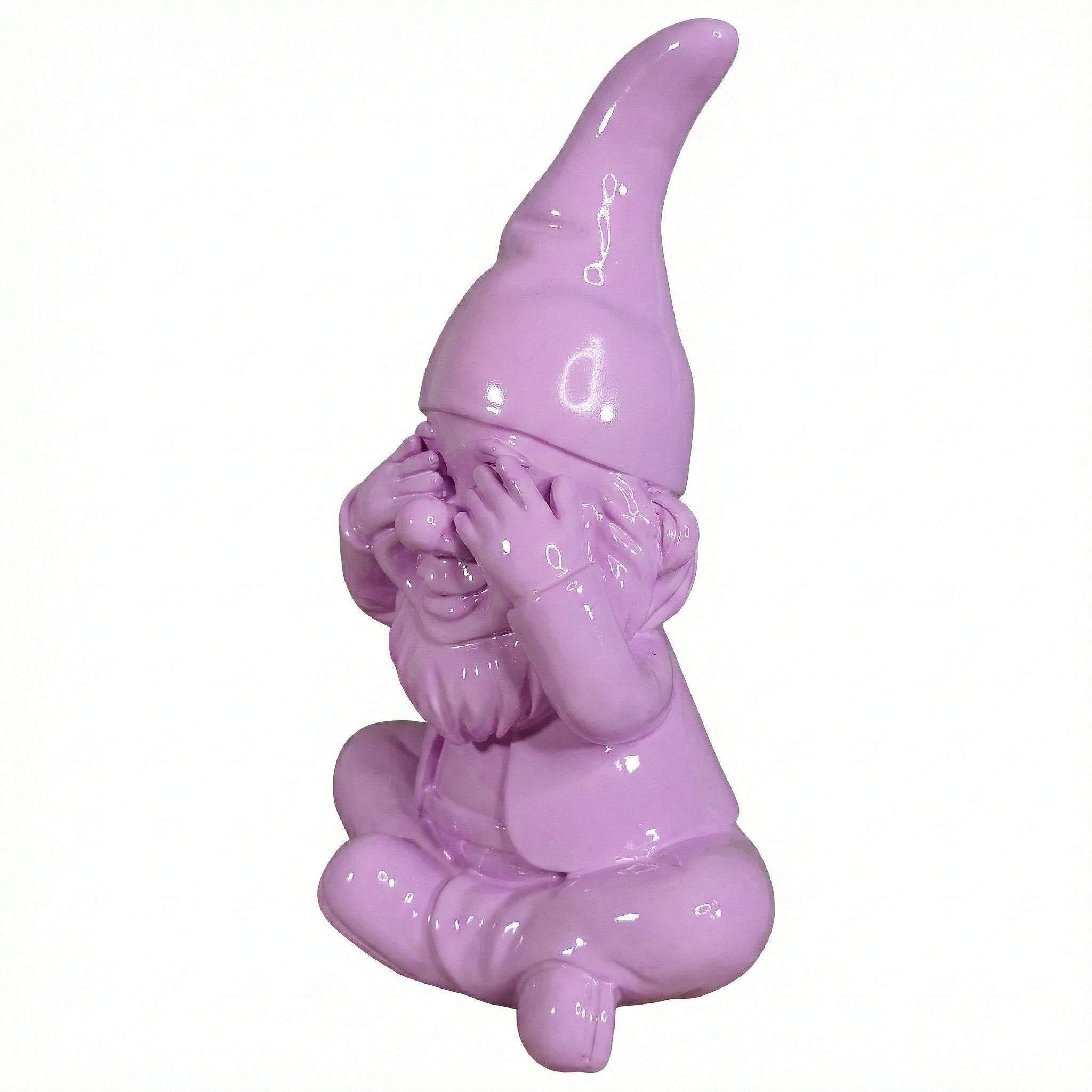 Gartenzwerg nichts sehen -GartenPoser- Zwerg Deko in Pastell Hochglanz 2 Größen 6 Farben (BlindPoser)