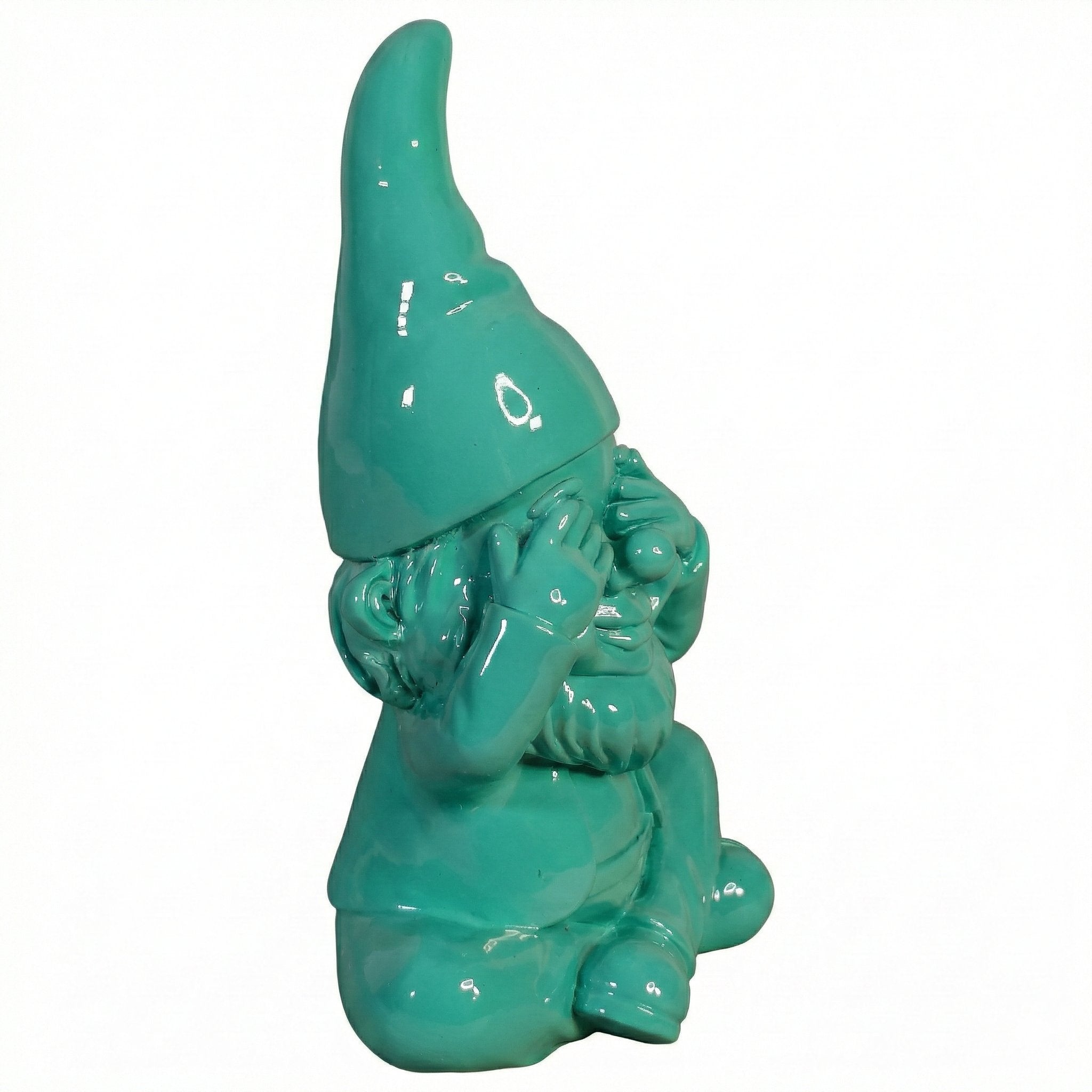 Gartenzwerg nichts sehen -GartenPoser- Zwerg Deko in Pastell Hochglanz 2 Größen 6 Farben (BlindPoser)