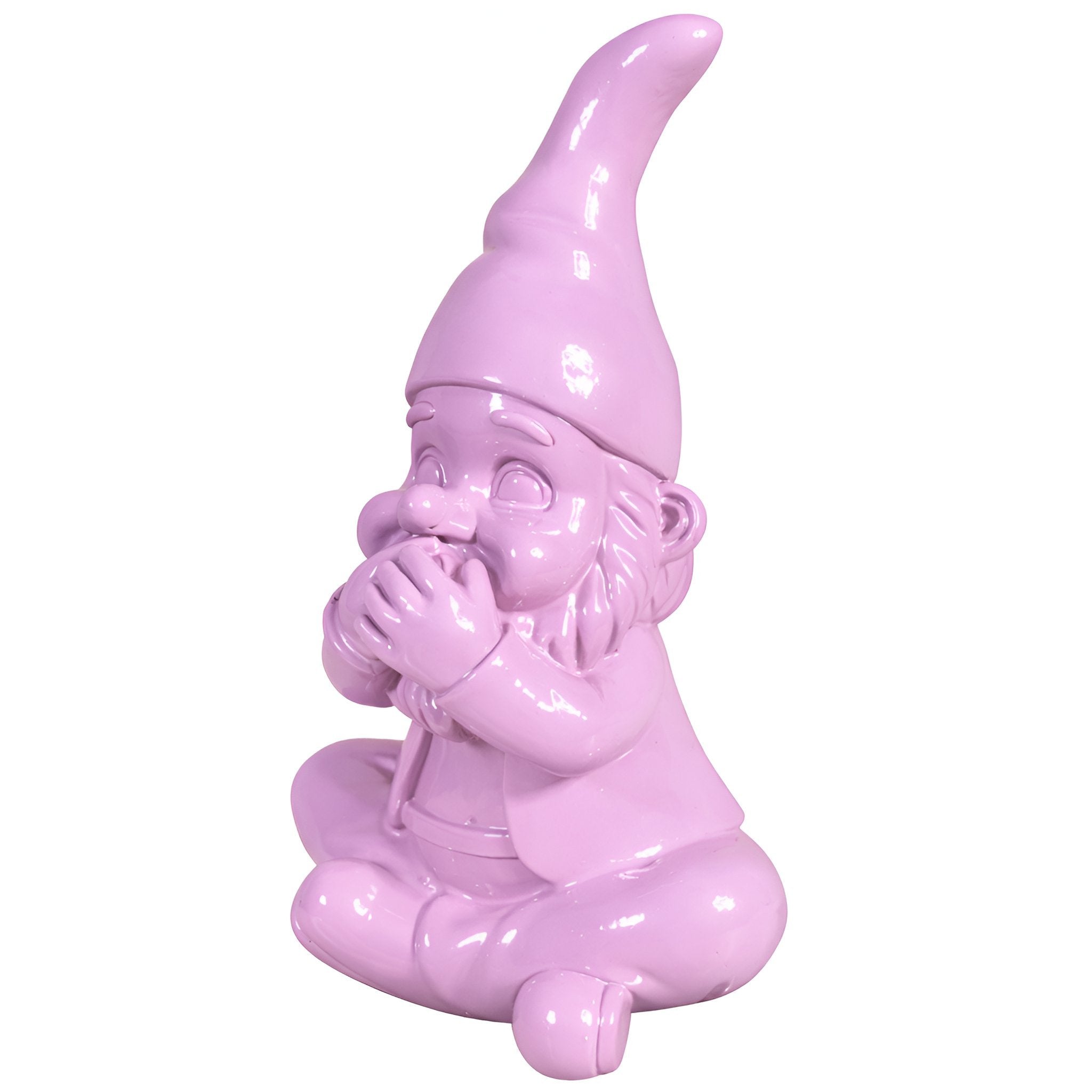 Gartenzwerg nichts sagen -GartenPoser- Zwerg Deko in Pastell Hochglanz 2 Größen 6 Farben (MutePoser)