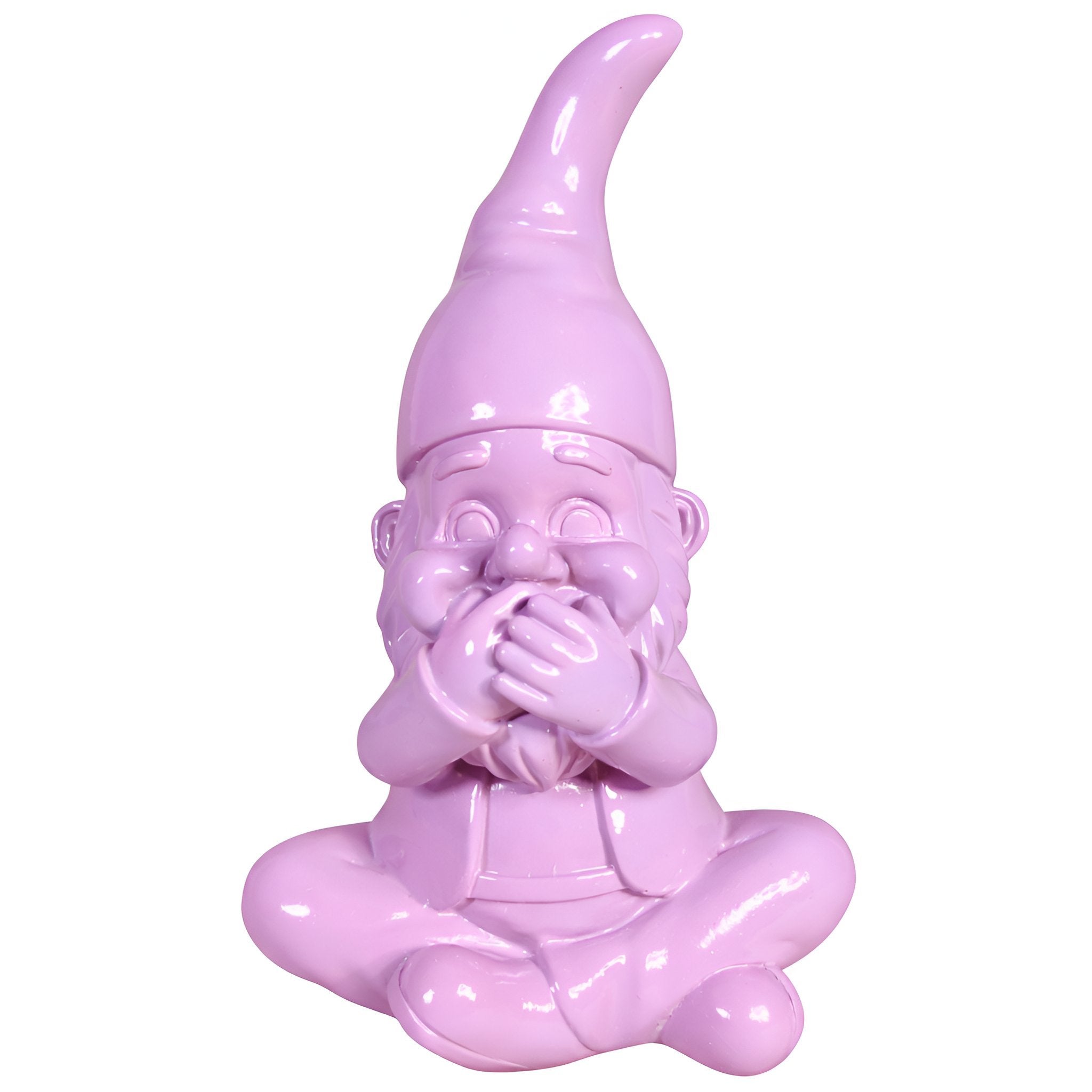 Gartenzwerg nichts sagen -GartenPoser- Zwerg Deko in Pastell Hochglanz 2 Größen 6 Farben (MutePoser)