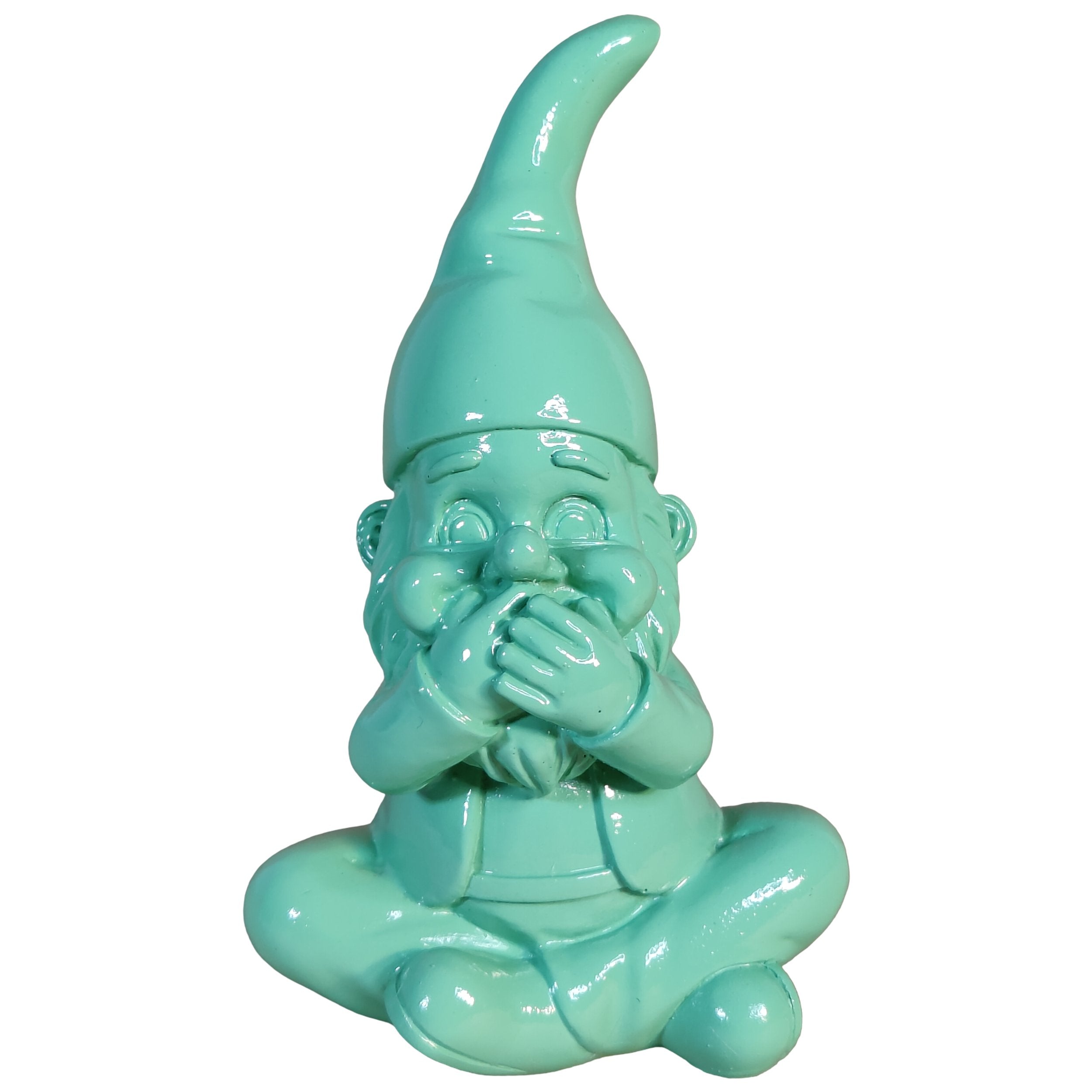 Gartenzwerg nichts sagen -GartenPoser- Zwerg Deko in Pastell Hochglanz 2 Größen 6 Farben (MutePoser)