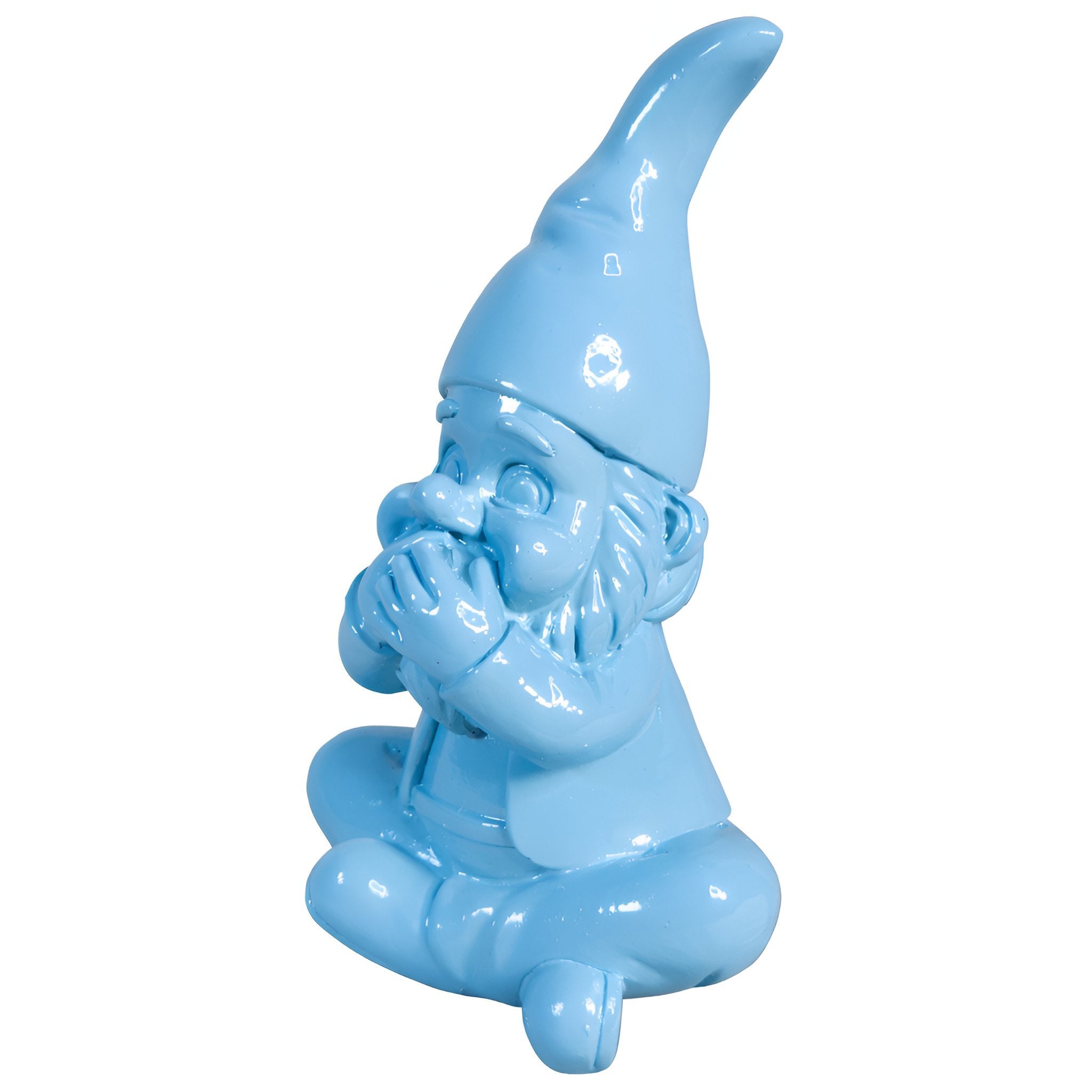 Gartenzwerg nichts sagen -GartenPoser- Zwerg Deko in Pastell Hochglanz 2 Größen 6 Farben (MutePoser)