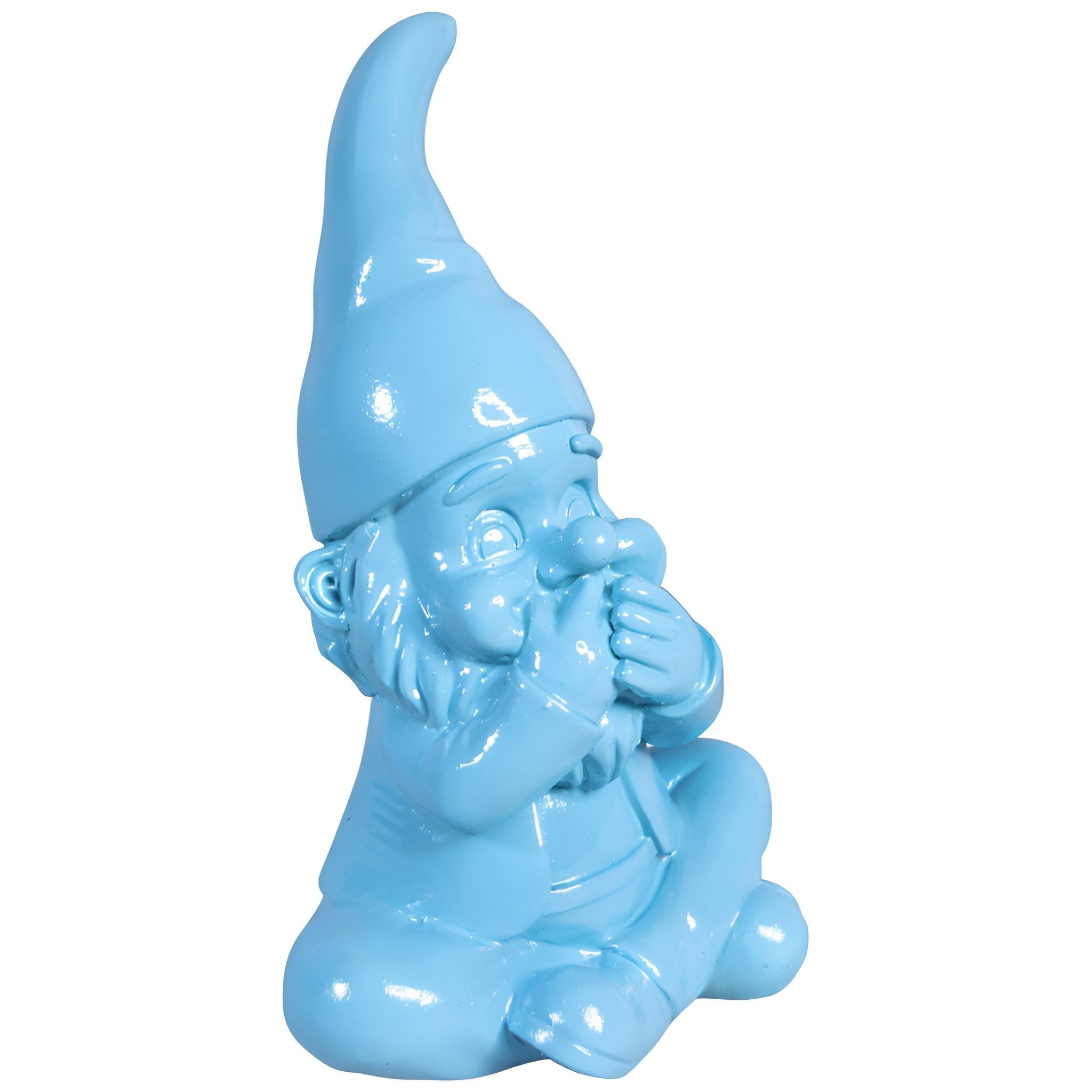 Gartenzwerg nichts sagen -GartenPoser- Zwerg Deko in Pastell Hochglanz 2 Größen 6 Farben (MutePoser)