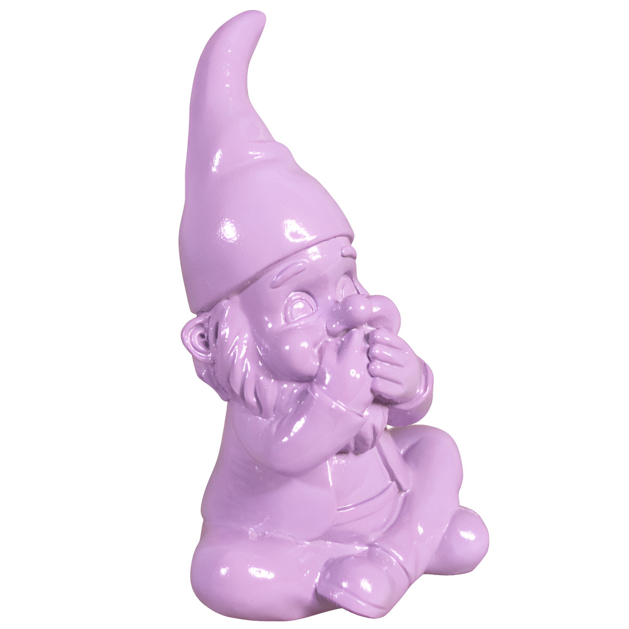 Gartenzwerg nichts sagen -GartenPoser- Zwerg Deko in Pastell Hochglanz 2 Größen 6 Farben (MutePoser)