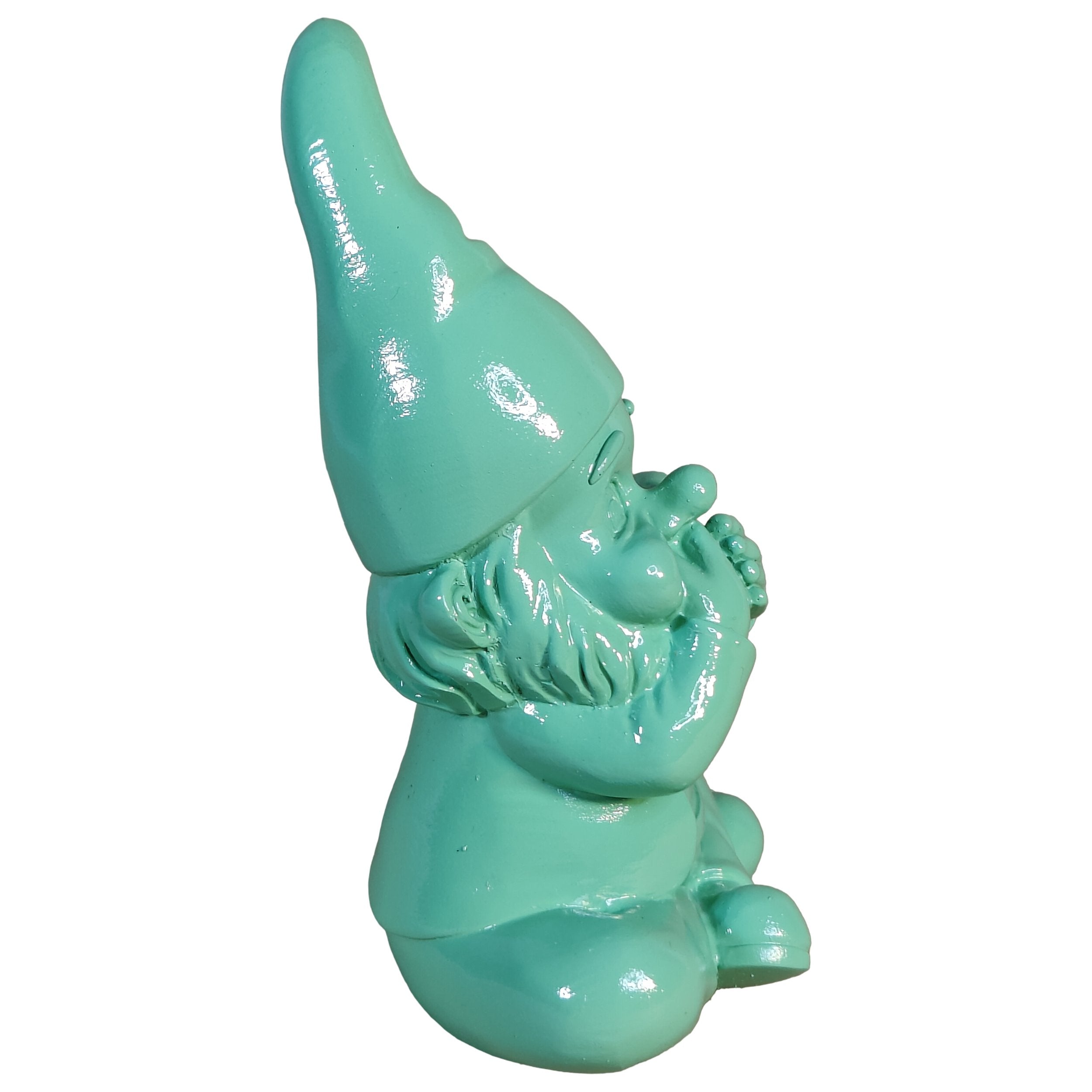 Gartenzwerg nichts sagen -GartenPoser- Zwerg Deko in Pastell Hochglanz 2 Größen 6 Farben (MutePoser)