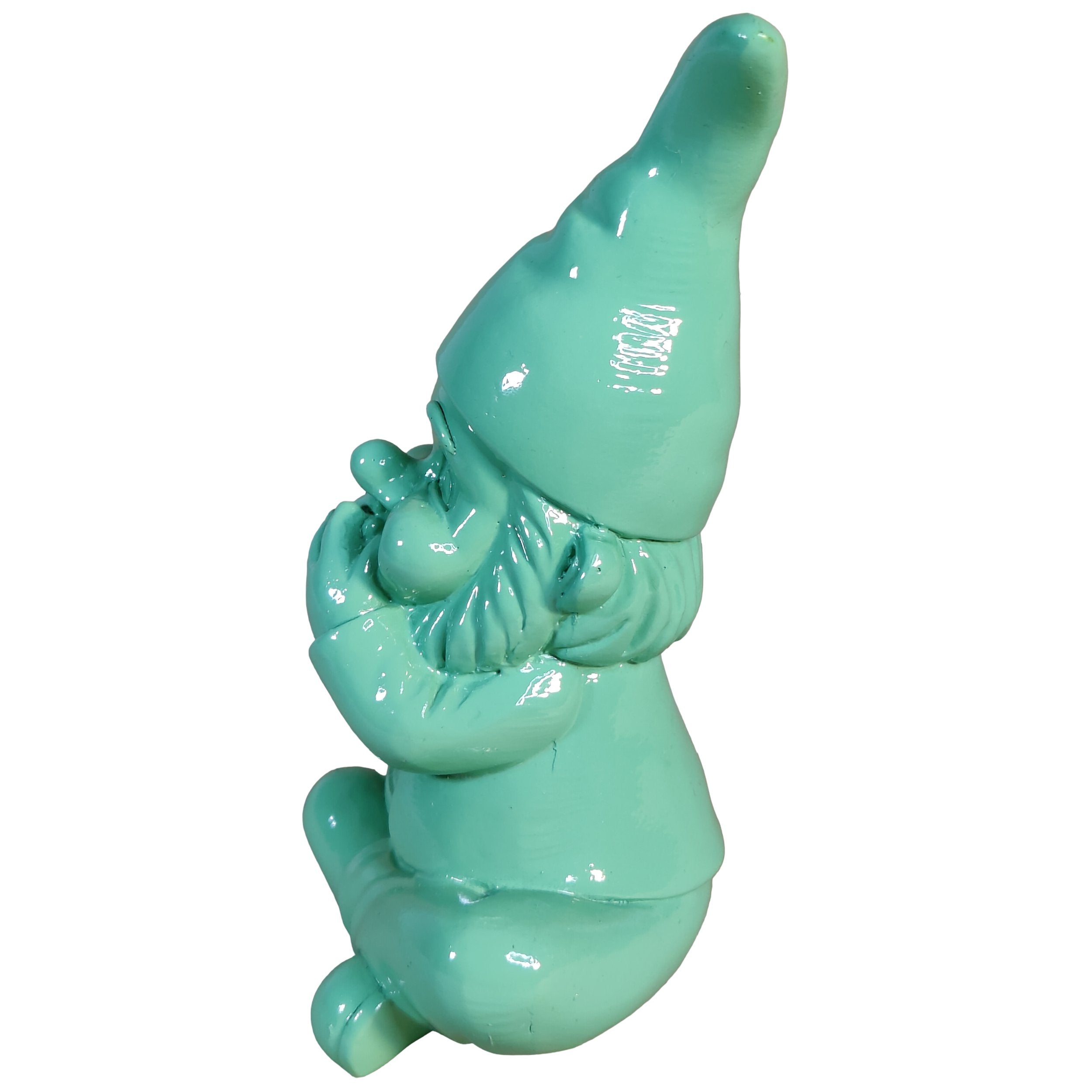 Gartenzwerg nichts sagen -GartenPoser- Zwerg Deko in Pastell Hochglanz 2 Größen 6 Farben (MutePoser)