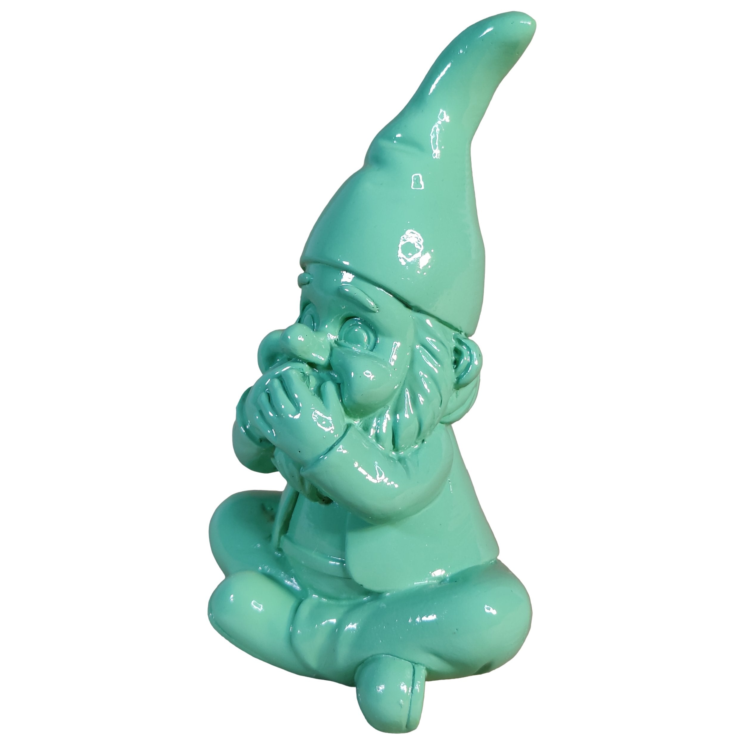 Gartenzwerg nichts sagen -GartenPoser- Zwerg Deko in Pastell Hochglanz 2 Größen 6 Farben (MutePoser)