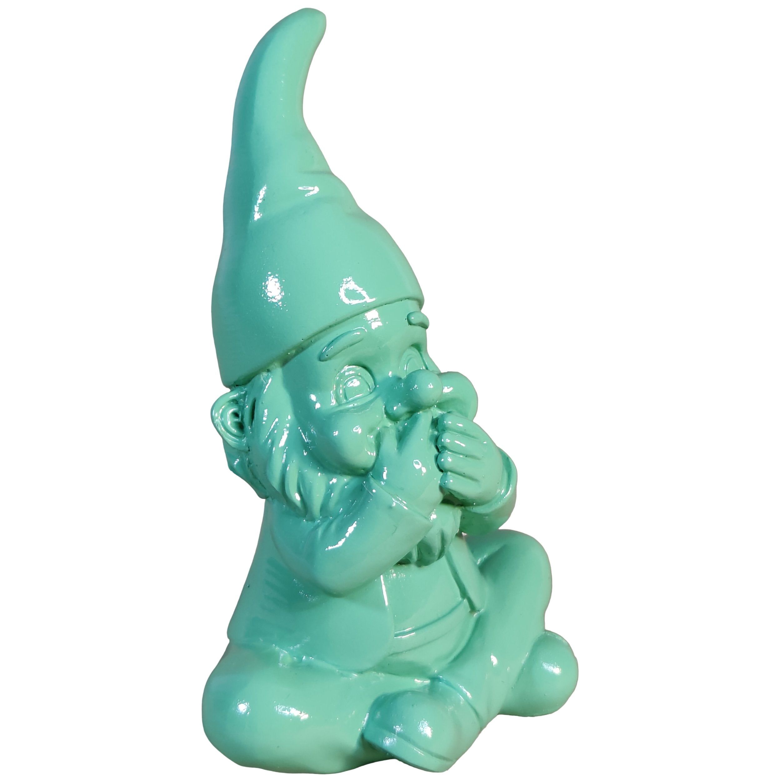 Gartenzwerg nichts sagen -GartenPoser- Zwerg Deko in Pastell Hochglanz 2 Größen 6 Farben (MutePoser)