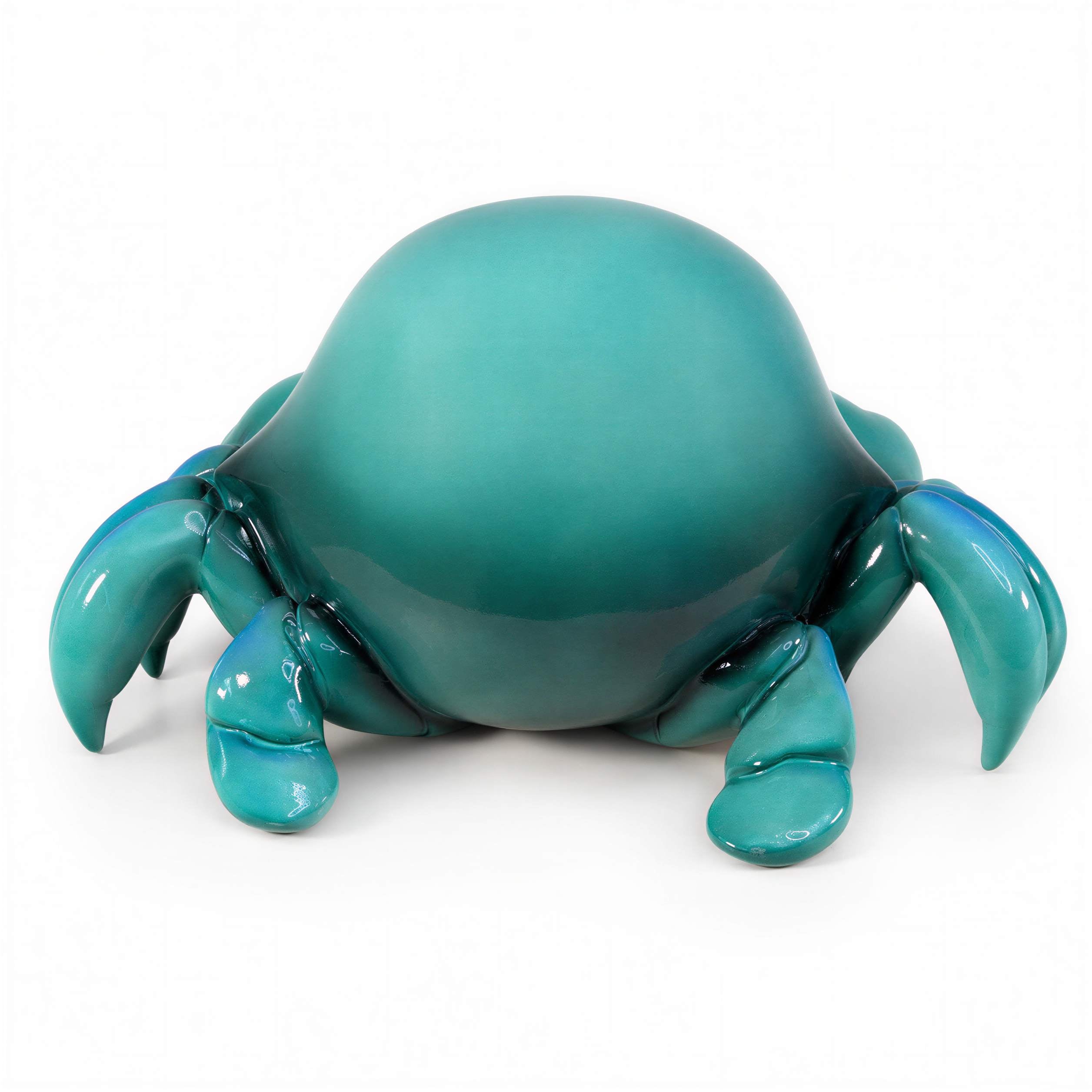 GlossiBande Krabbe Figur glänzend Deko Krabbe groß oder klein in Blau und Orange