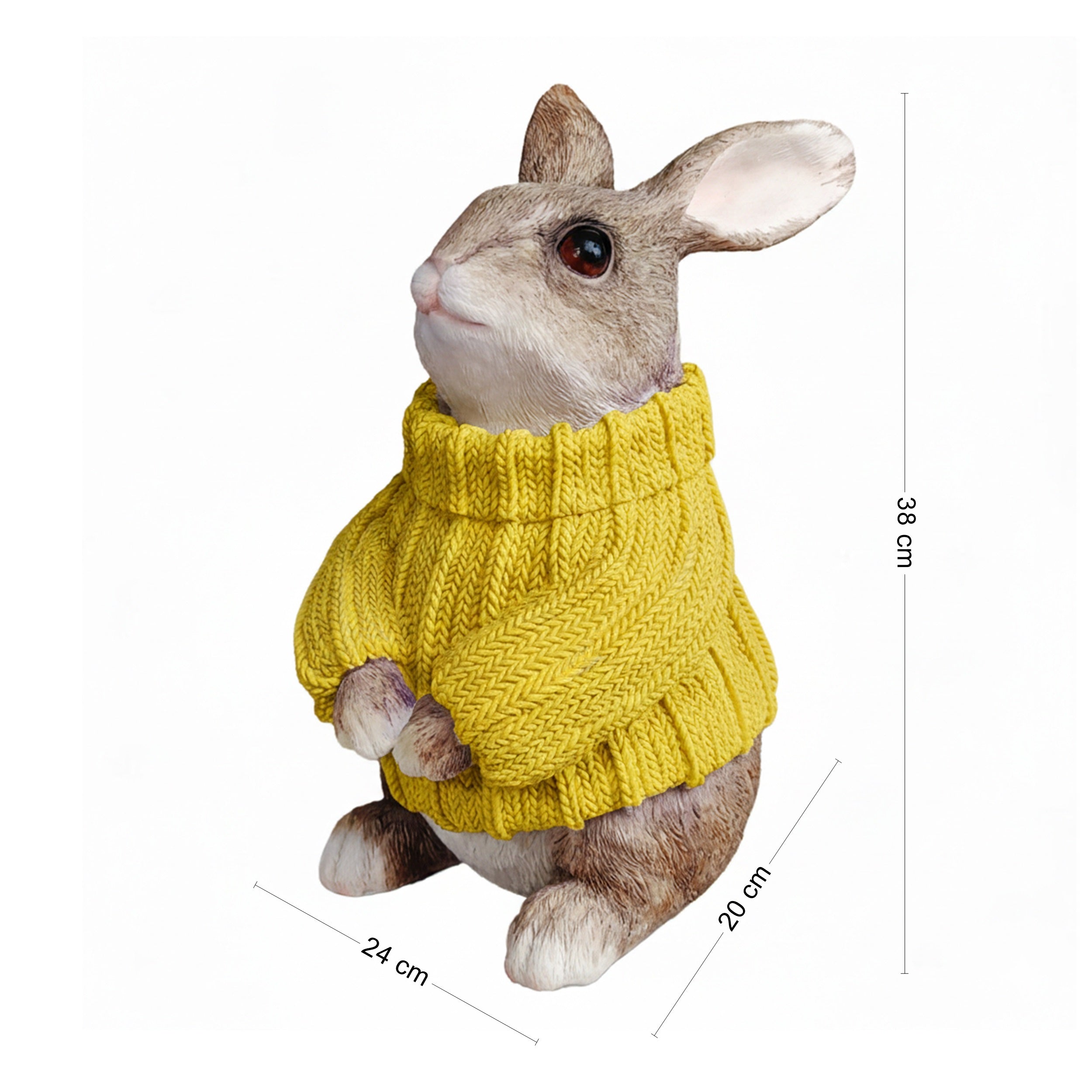 Deko Hase XL im Pullover groß – Deko Osterhase Hasenfigur sitzend, Osterdeko & Gartenfigur in versch. Farben