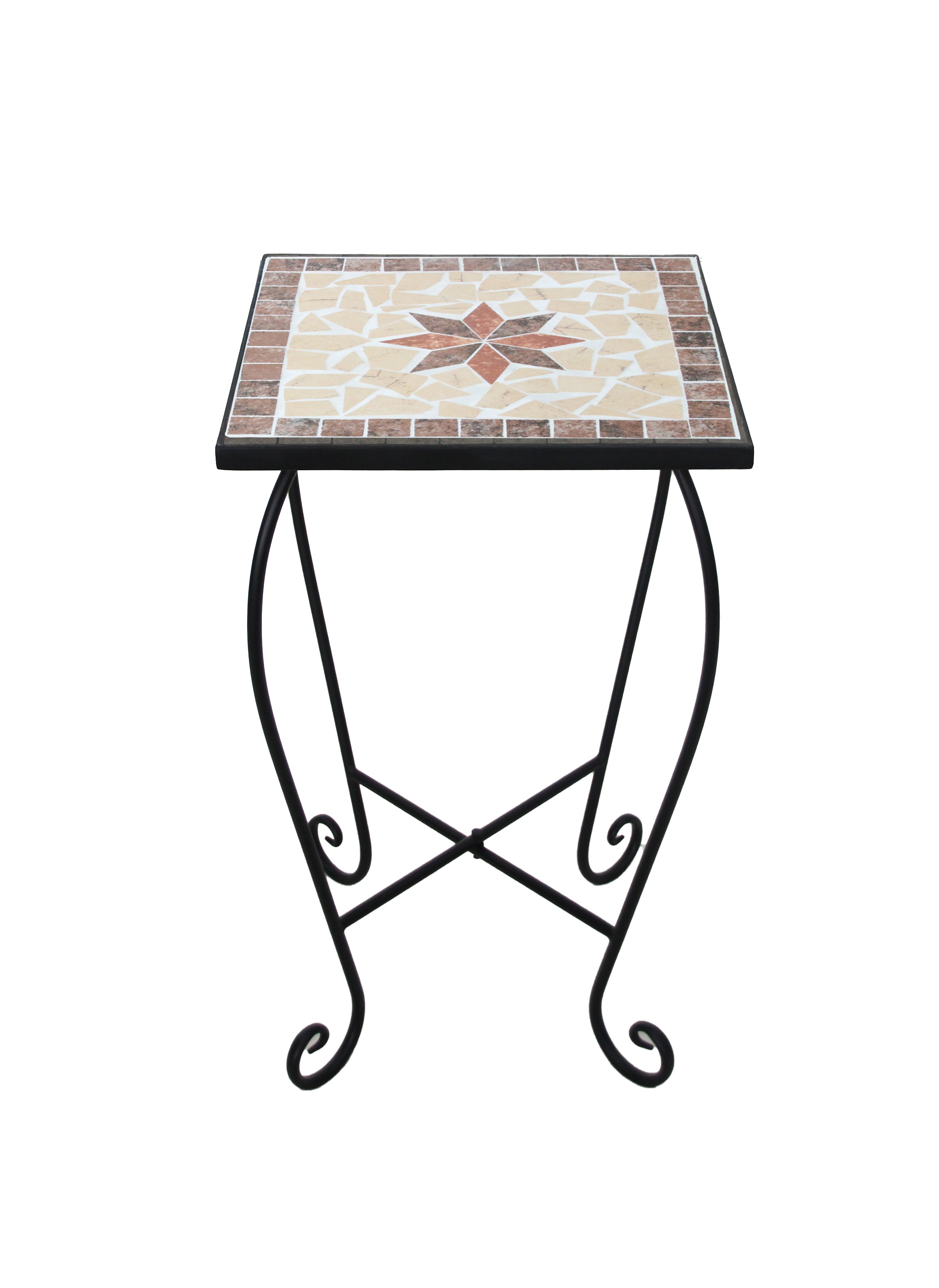 Blumenhocker KOLUMBOS Pflanzhocker Beistelltisch Mosaik Garden Pleasure 3er-Set