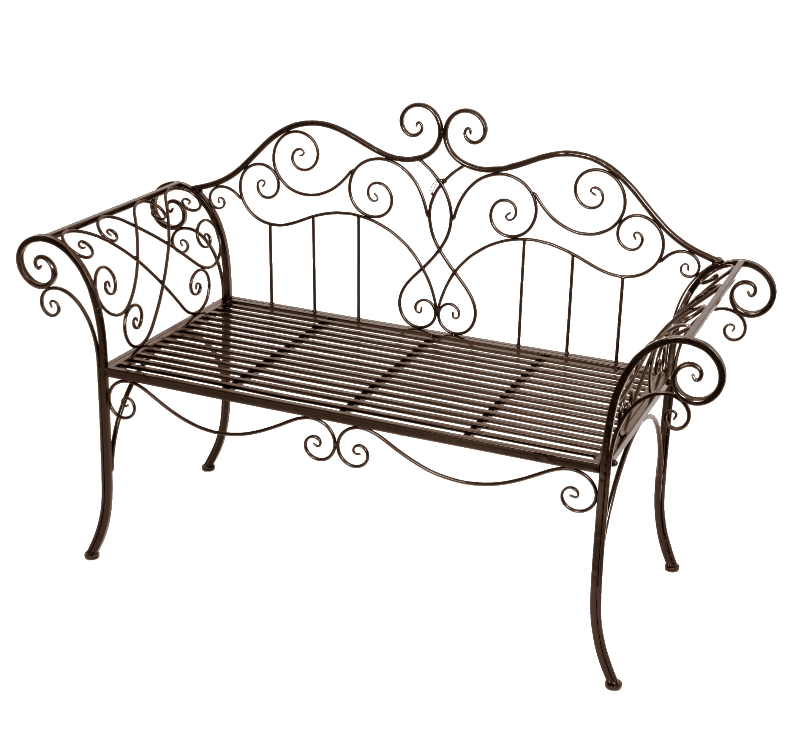 Gartenbank SELENE Parkbank Metallbank Garden Pleasure robust langlebig rustikal Outdoor pulverbeschichtet