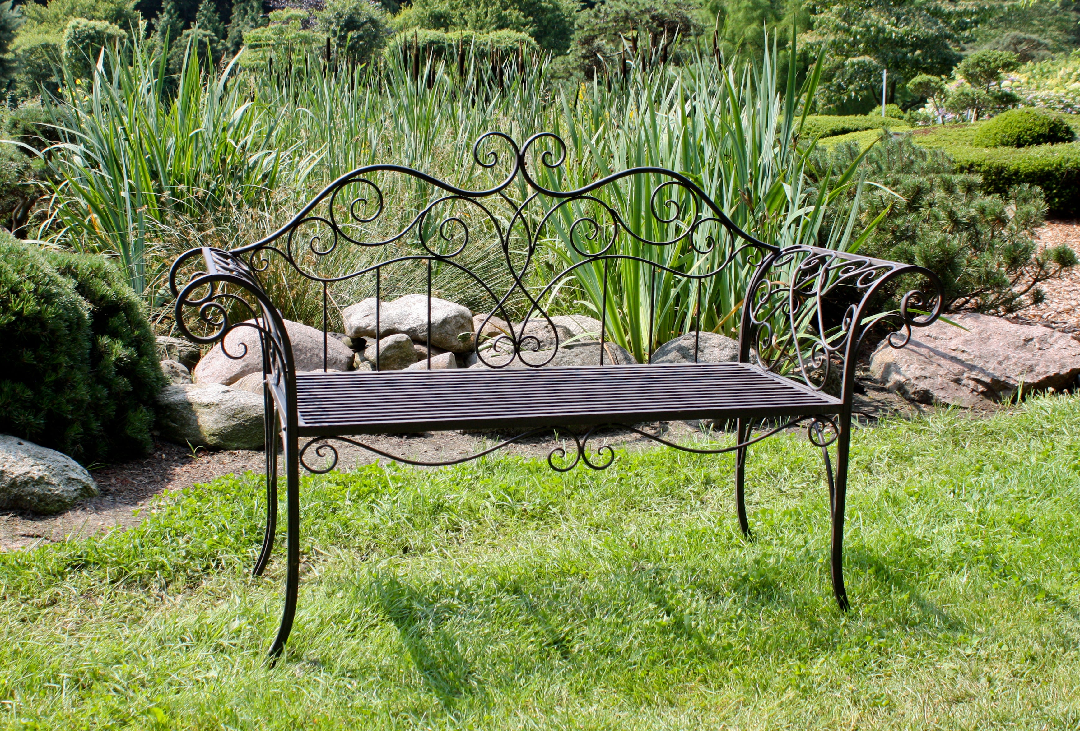 Gartenbank SELENE Parkbank Metallbank Garden Pleasure robust langlebig rustikal Outdoor pulverbeschichtet