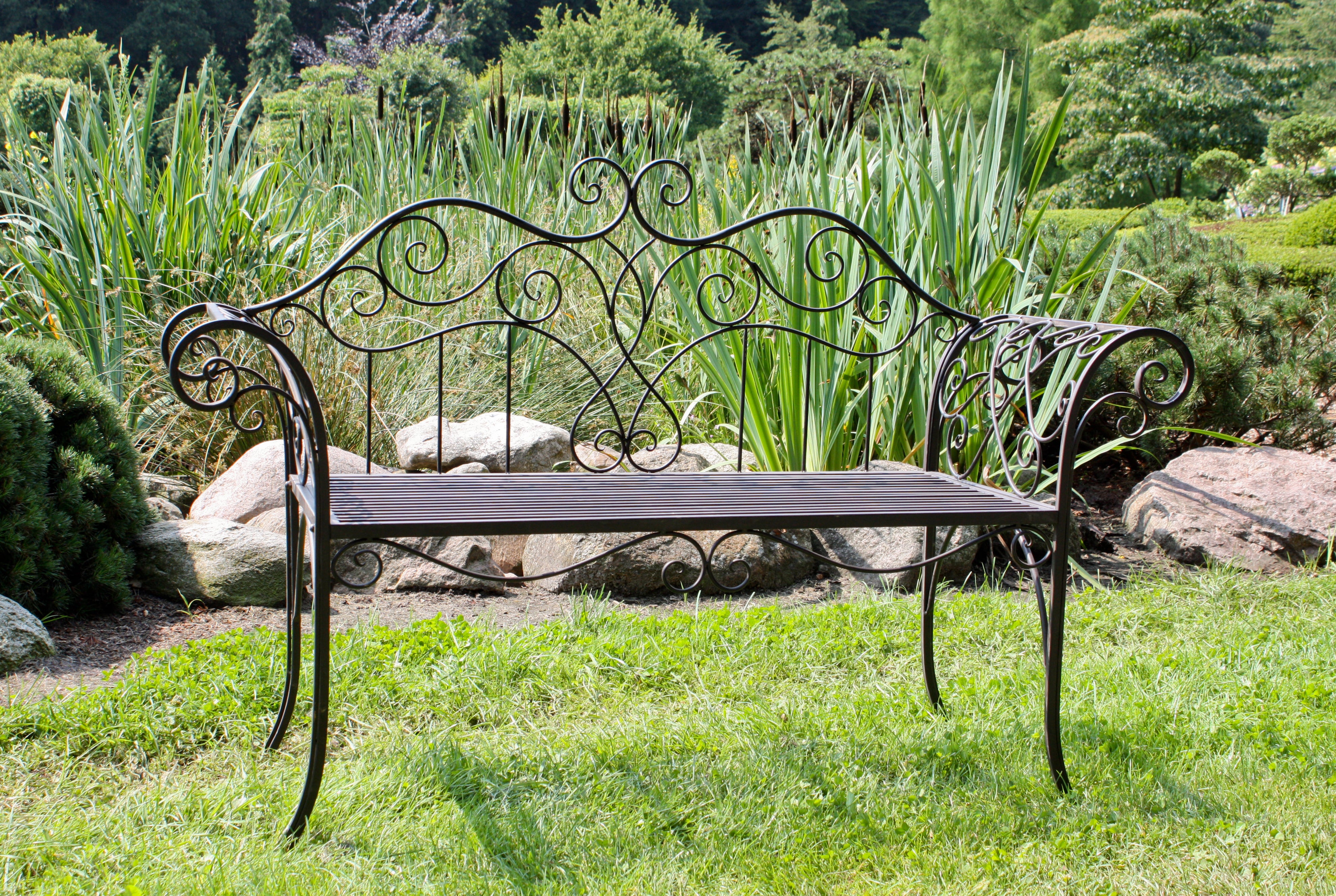 Gartenbank SELENE Parkbank Metallbank Garden Pleasure robust langlebig rustikal Outdoor pulverbeschichtet