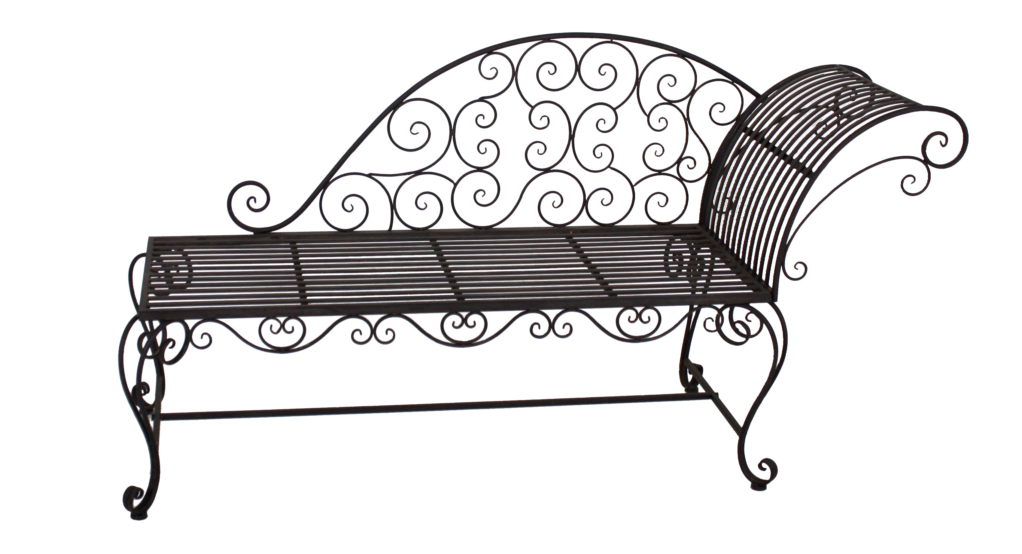 Gartenbank LAMINGTON Liegebank Sitzbank Rostoptik Garden Pleasure