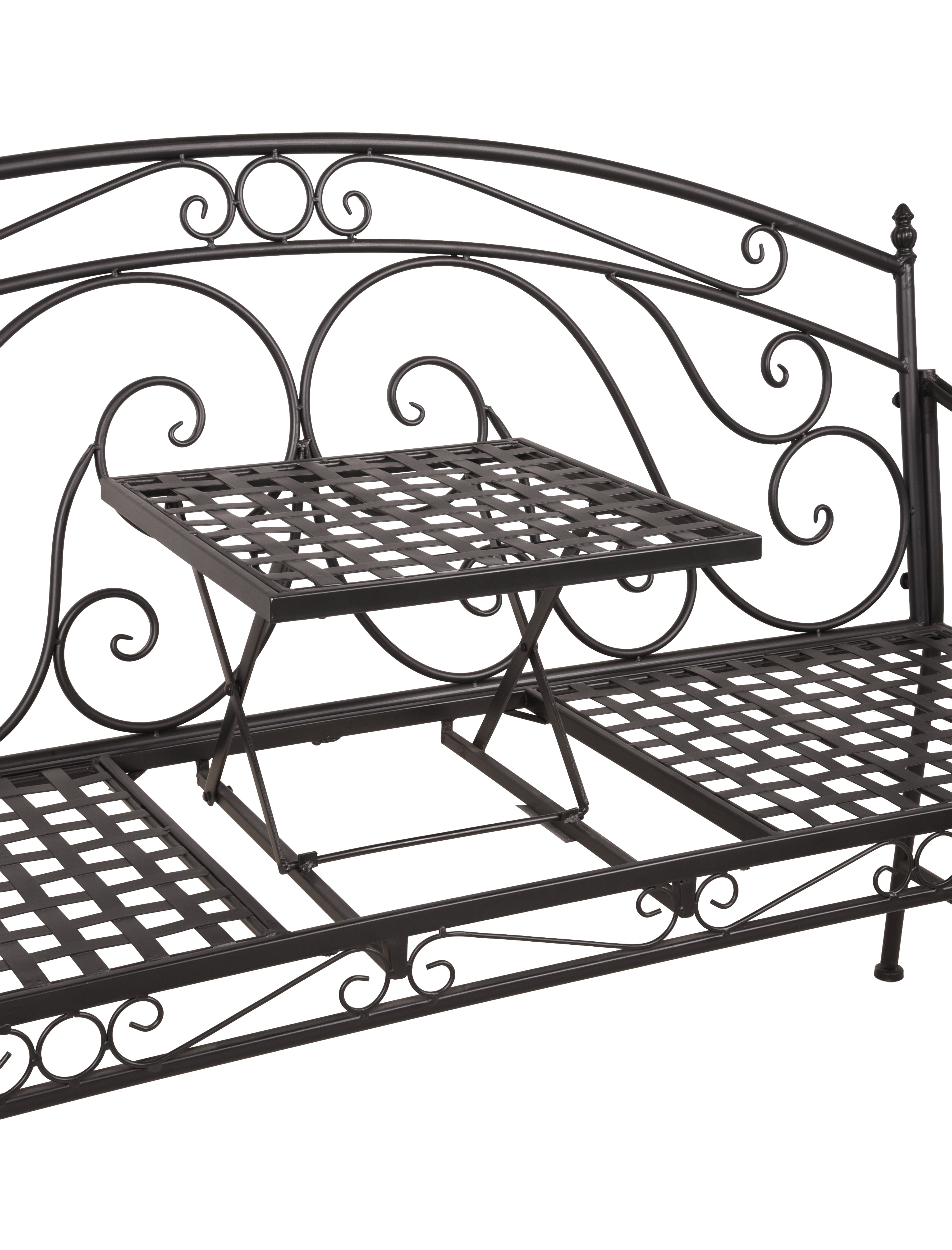 Bank SAKET Gartenbank Sitzbank Klapptisch Garden Pleasure