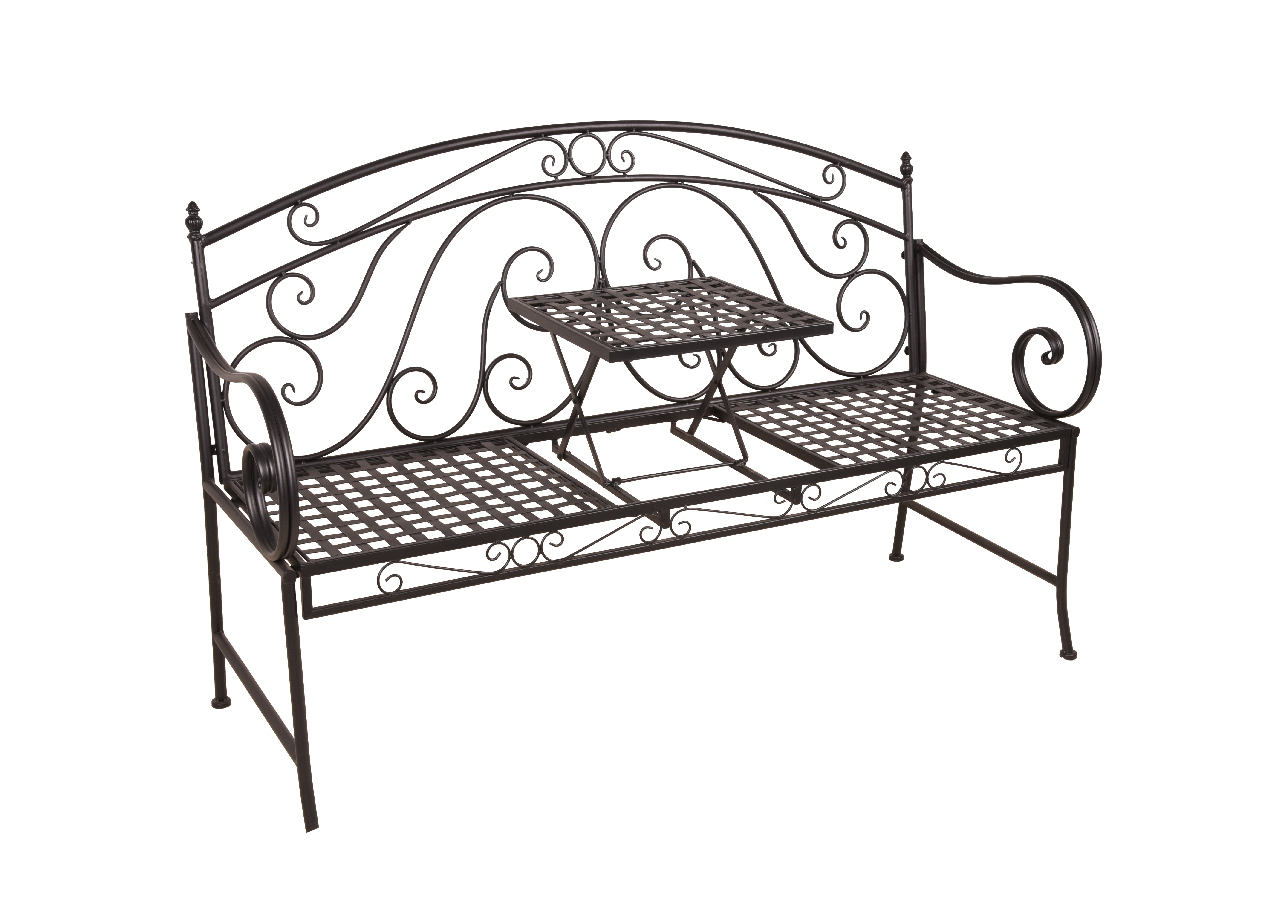 Bank SAKET Gartenbank Sitzbank Klapptisch Garden Pleasure