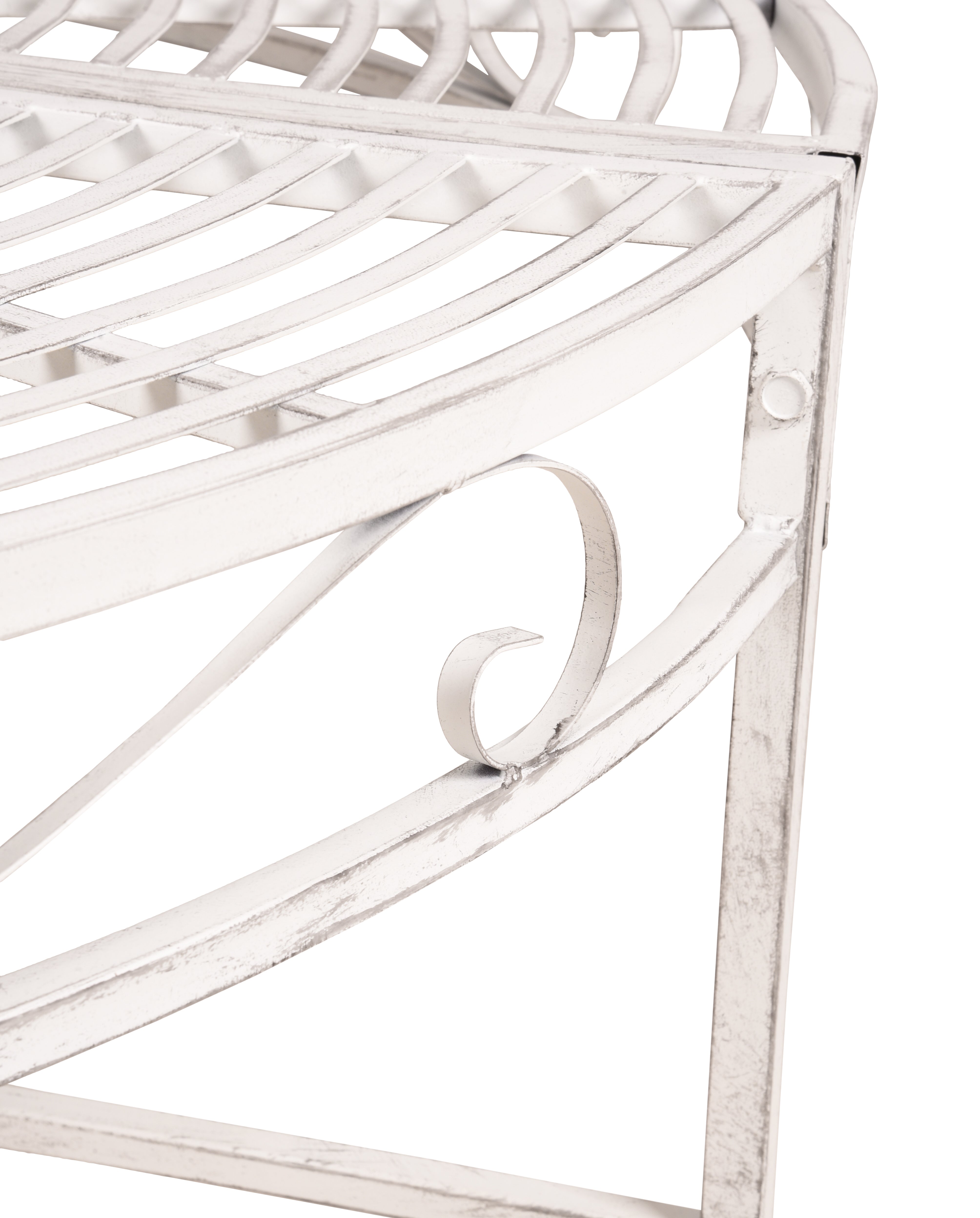 Baumbank LARISSA Rundbank Gartenbank Metallbank Garden Pleasure antik-weiß