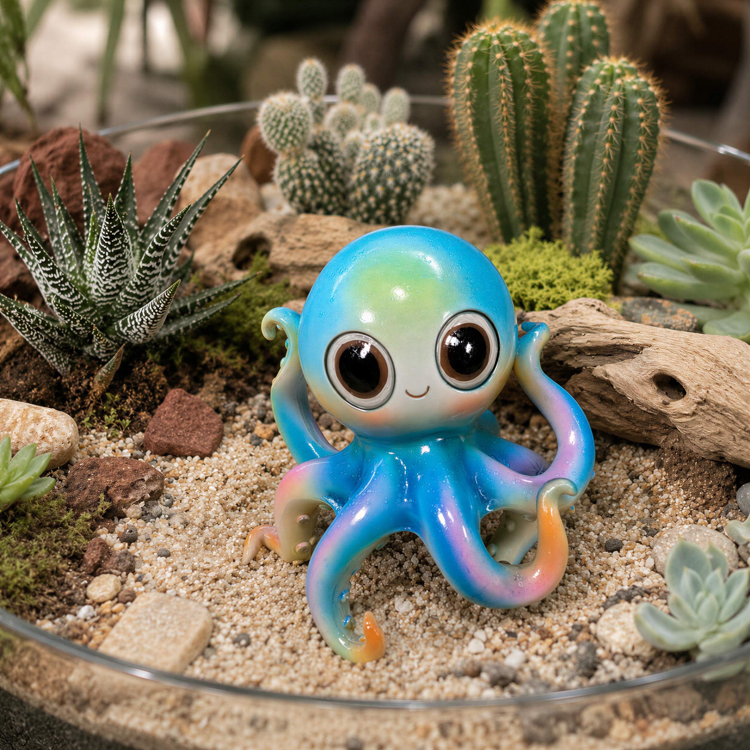 GlossiBande Oktopus Figur glänzend Deko Oktopus Krake in 2 Größen und Farben