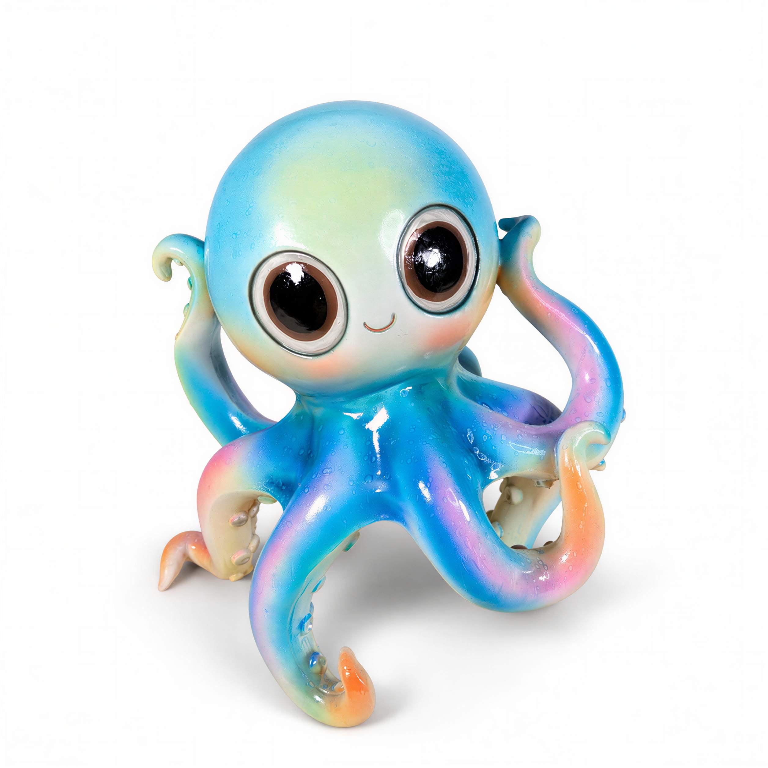 GlossiBande Oktopus Figur glänzend Deko Oktopus Krake in 2 Größen und Farben