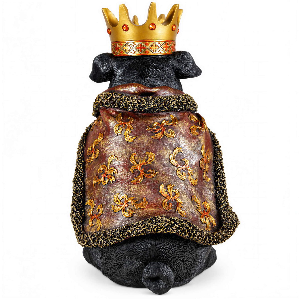 Bulldogge Figur mit Krone Urban Royals Deko Hundefigur handbemalt schwarz oder gold