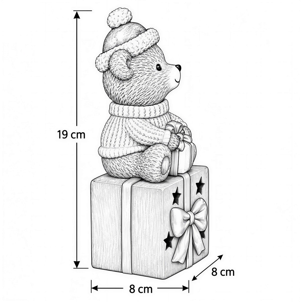 Bär Figur LED Weihnachtsdeko mit Batterie Weihnachtsbär Tischdeko Varianten