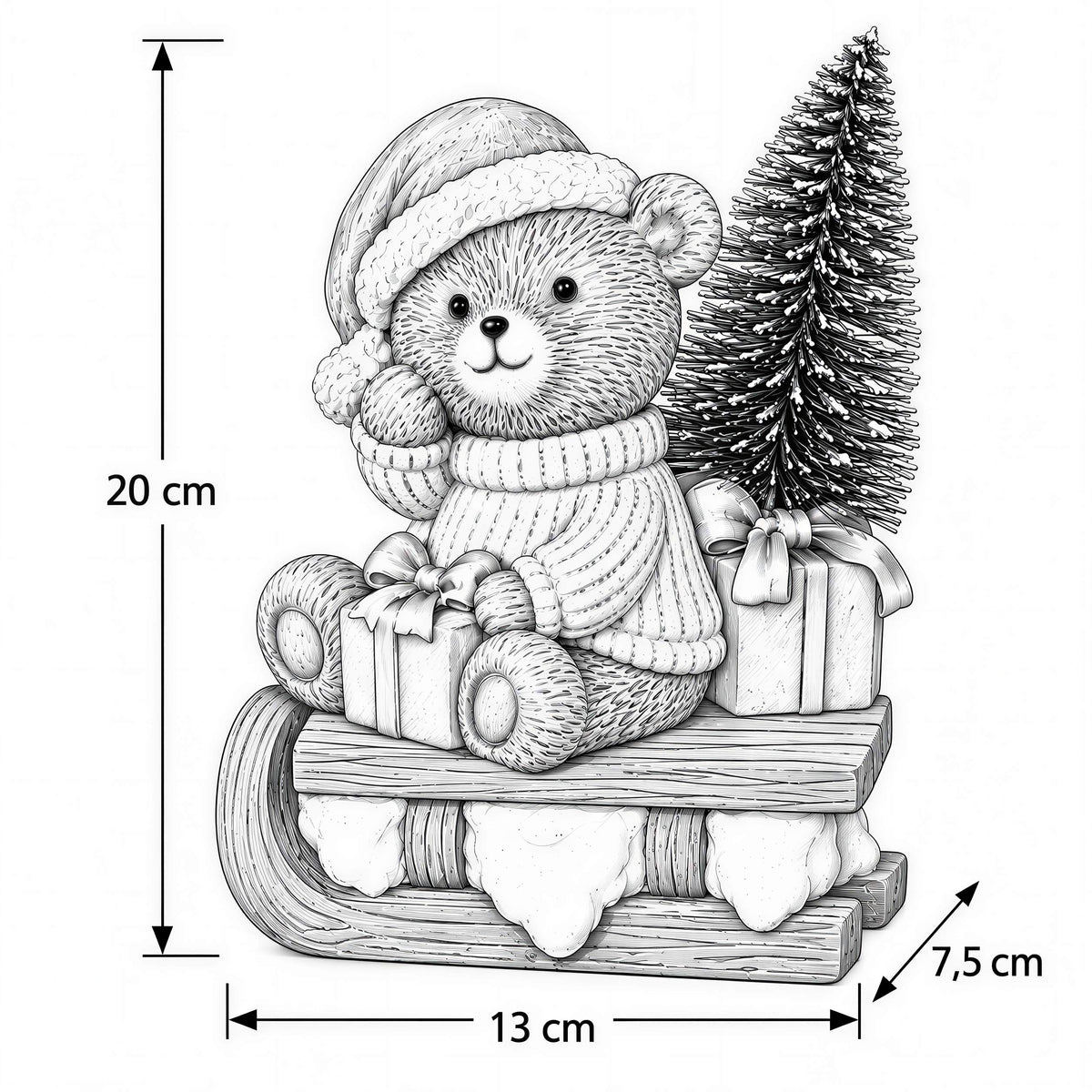 Bär Figur LED Weihnachtsdeko mit Batterie Weihnachtsbär Tischdeko Varianten
