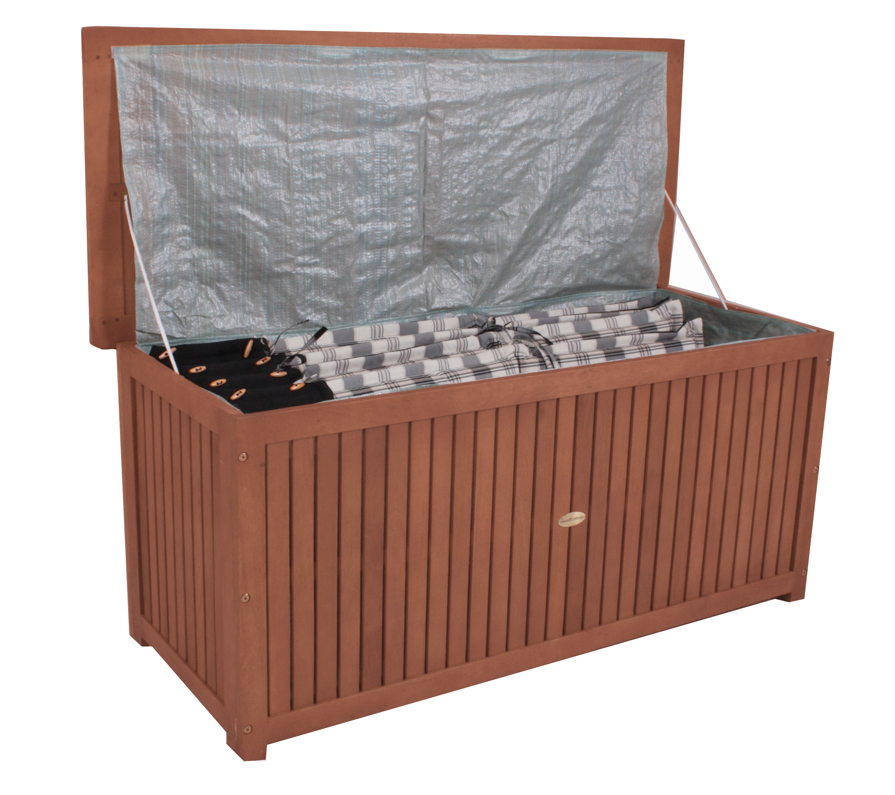 Auflagenbox WASHINGTON Kissentruhe Gartenbox Garden Pleasure Akazienholz wetterfest Outdoor