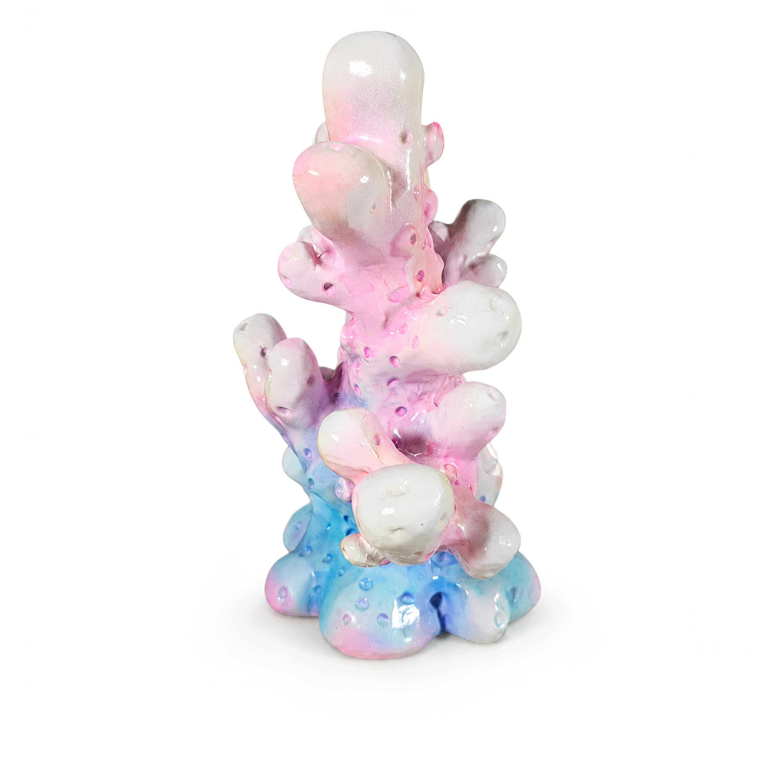 Koralle Figur glänzend Blau-Rosa & Orange in 3 Größen für maritime Deko
