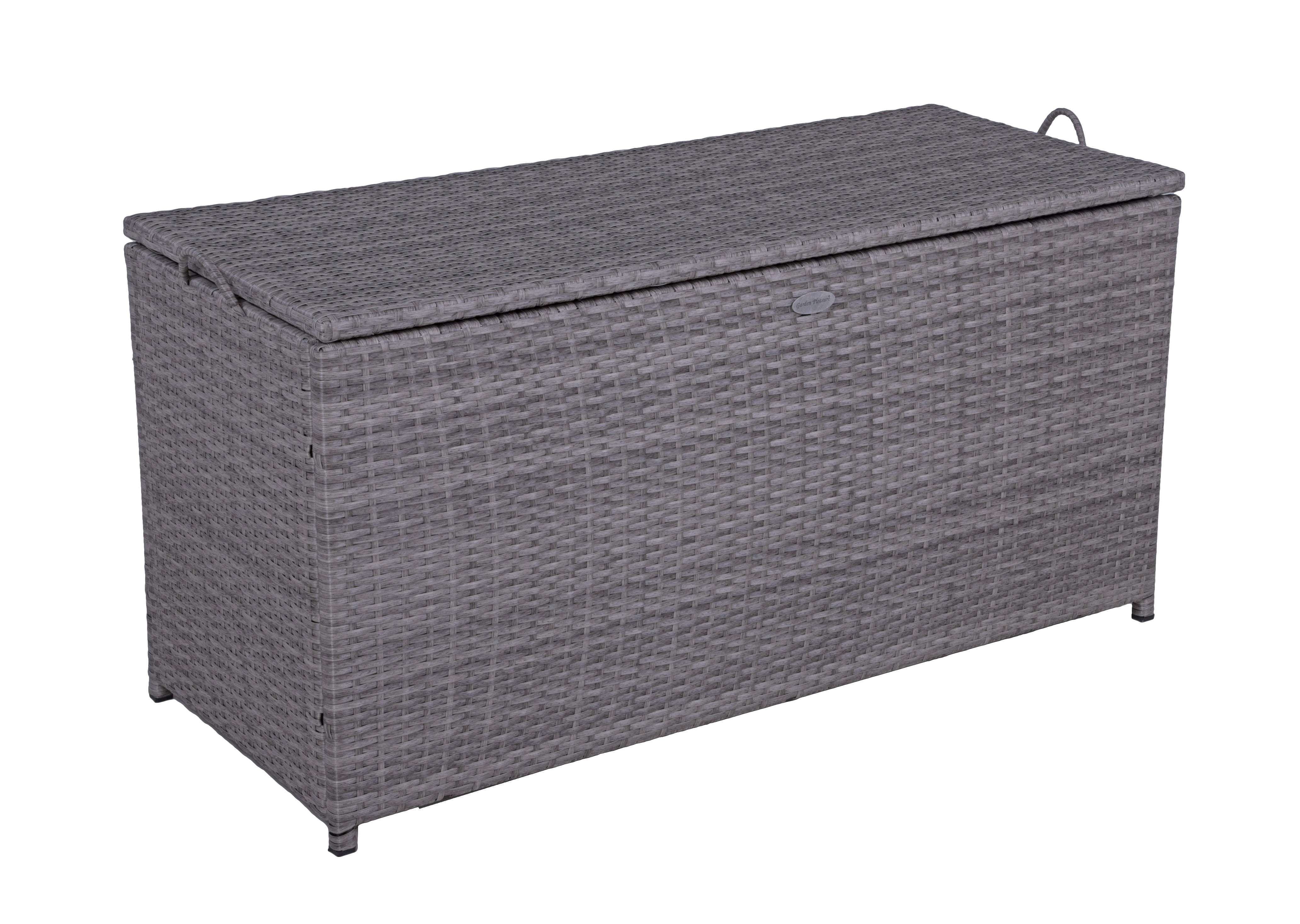 Auflagenbox PATRAS Kissenbox Gartenbox Gartentruhe Polyrattan hellgrau Garden Pleasure