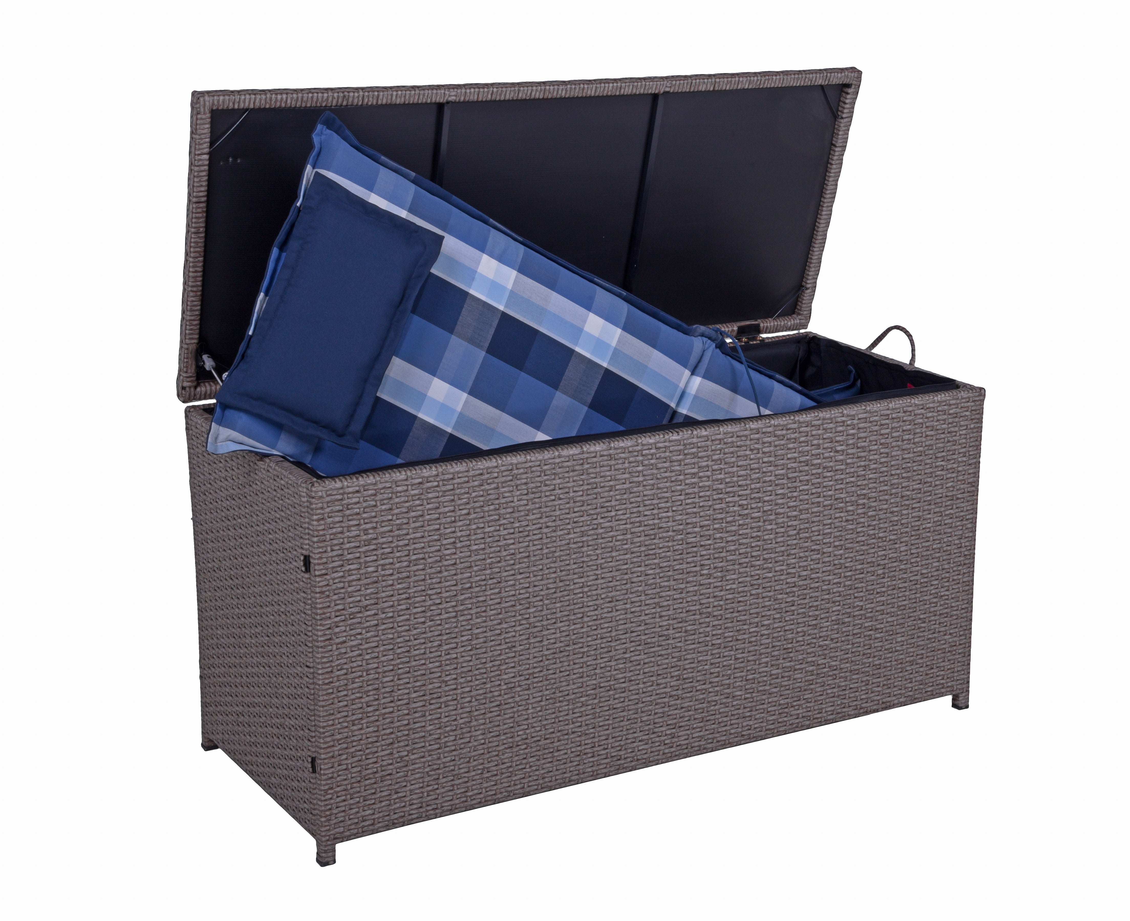 Auflagenbox PATRAS Kissenbox Gartenbox Gartentruhe Polyrattan braun Garden Pleasure